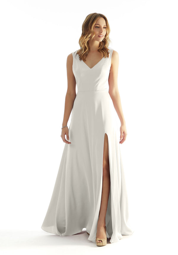Bridal Long A Line Slit Wedding Dress MGNY Madeline Gardner New York 31225