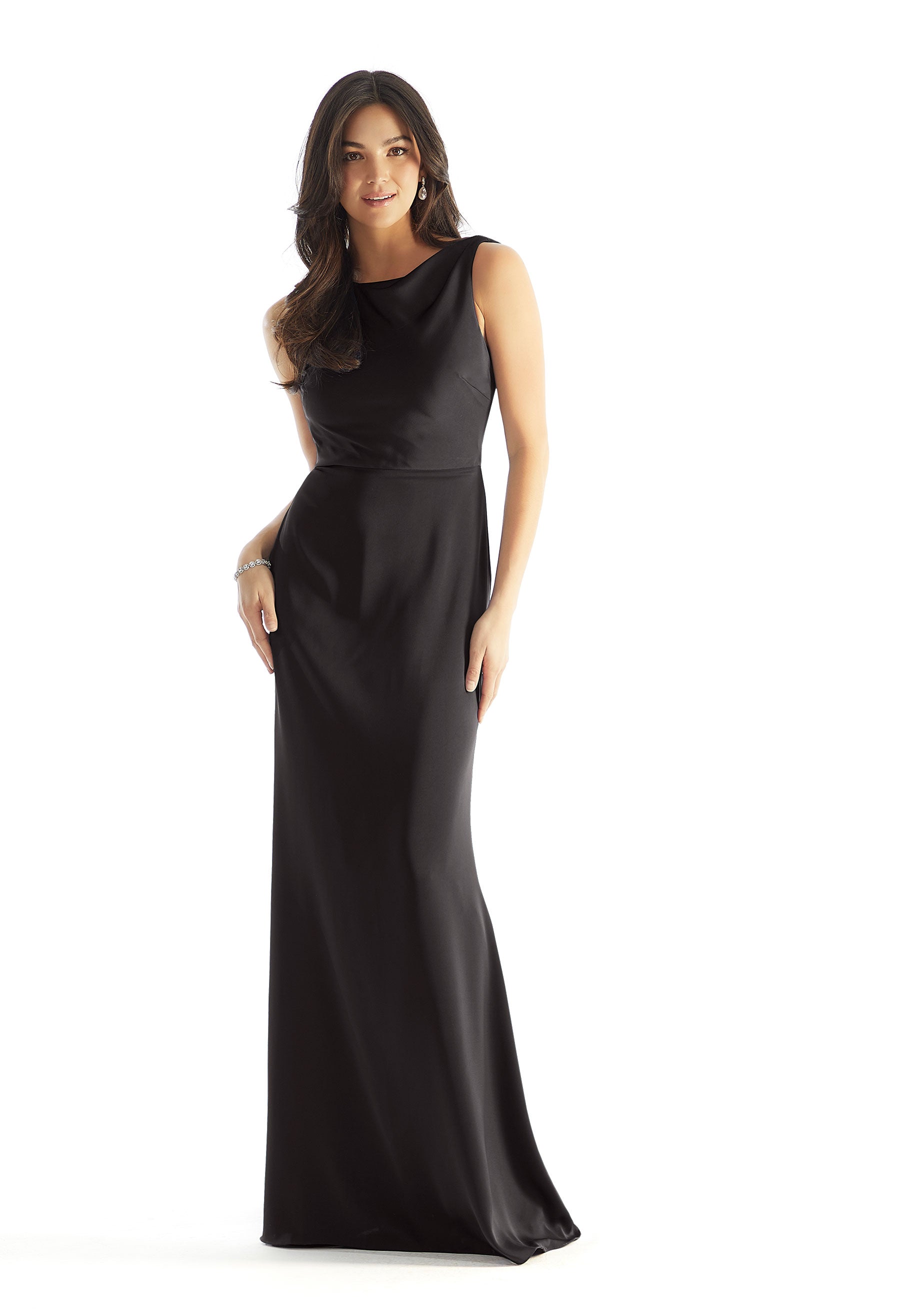 Formal Dresses Long Evening Formal Fitted Dress MGNY Madeline Gardner New York 31226 Black