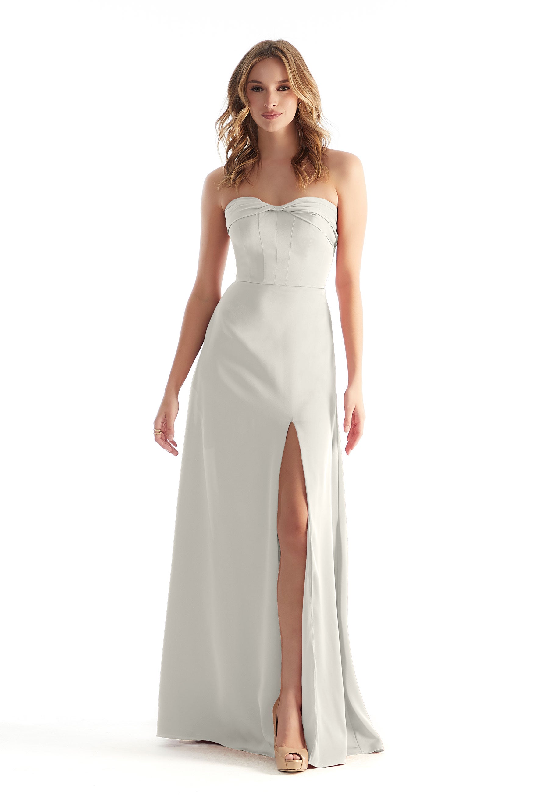 Wedding Dresses Long A Line Bridal Wedding Dress MGNY Madeline Gardner New York 31229 Ivory