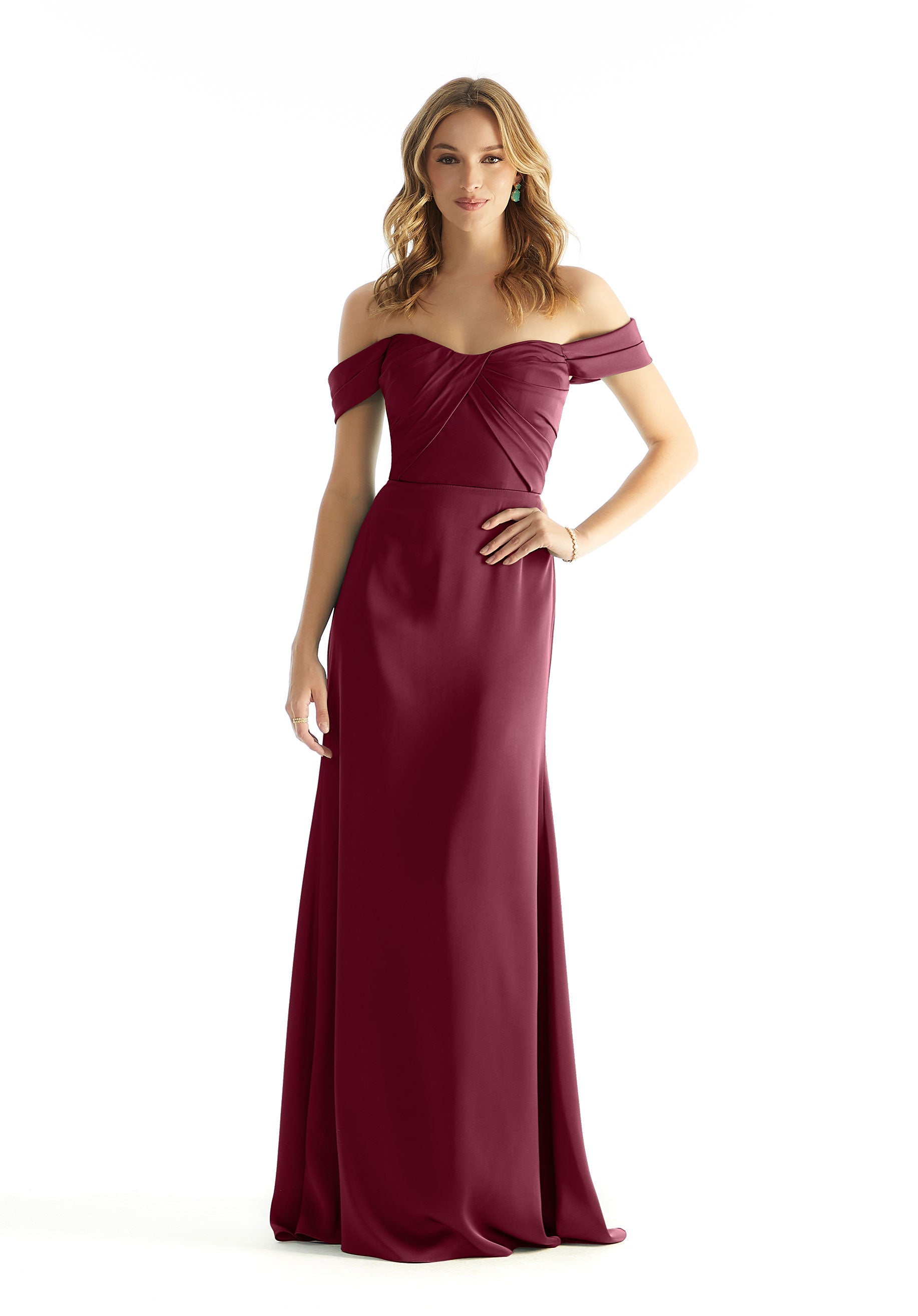 Prom Dresses Long Formal Pleated Prom Dress Bordeaux