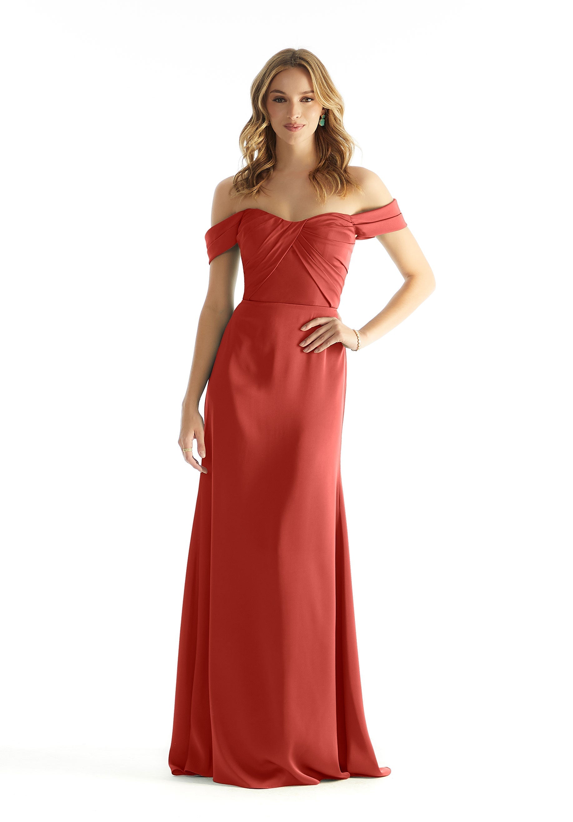 Prom Dresses Long Formal Pleated Prom Dress Terra Cotta