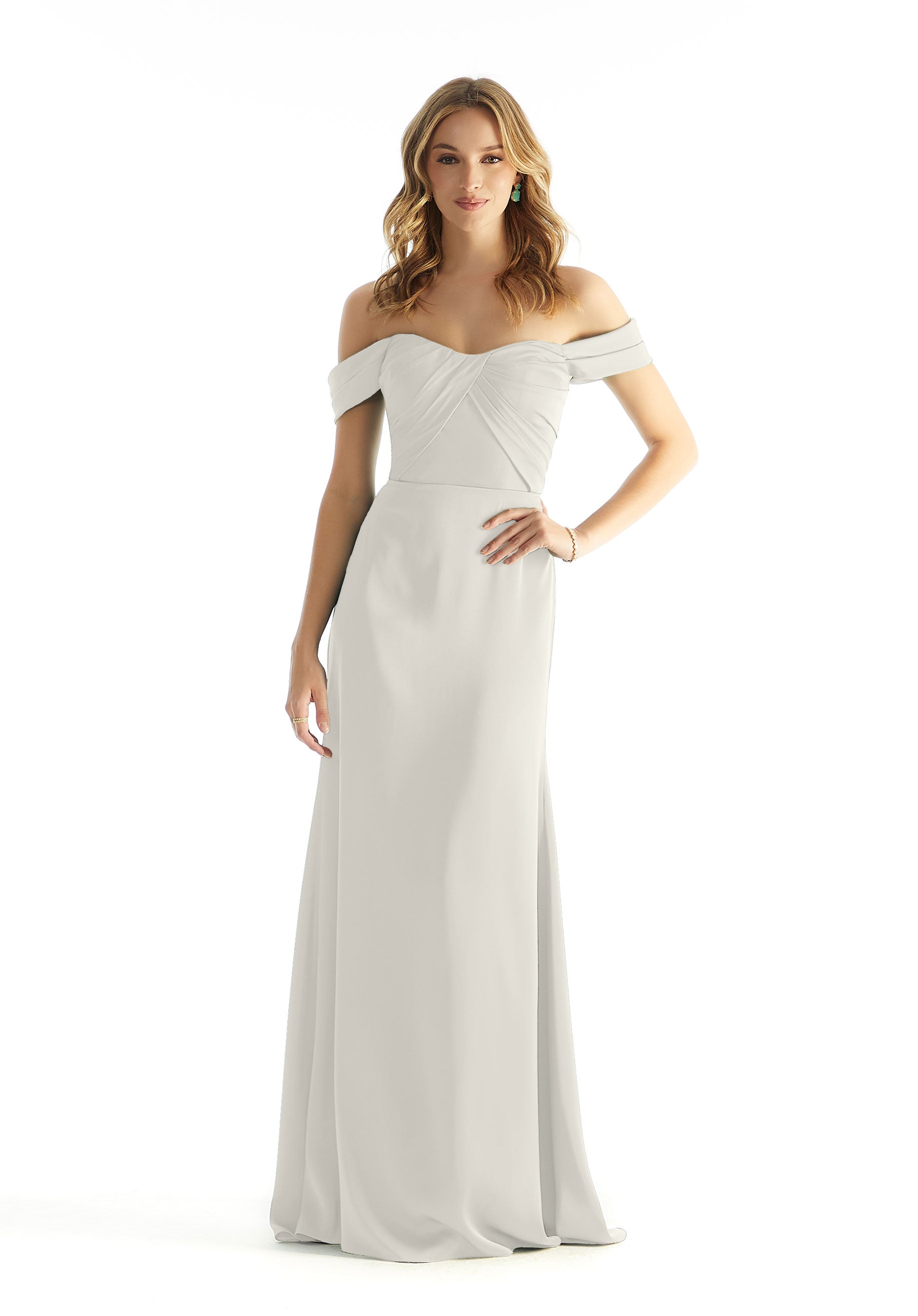 Wedding Dresses Long A Line Pleated Bridal Wedding Dress Ivory