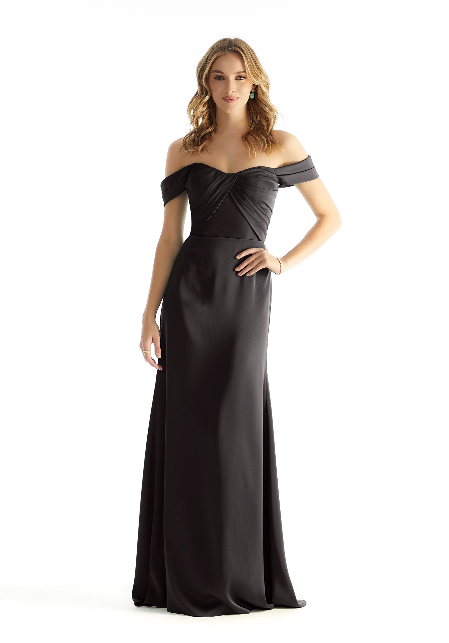 Prom Dresses Pleated Long Formal A Line Prom Dress Black