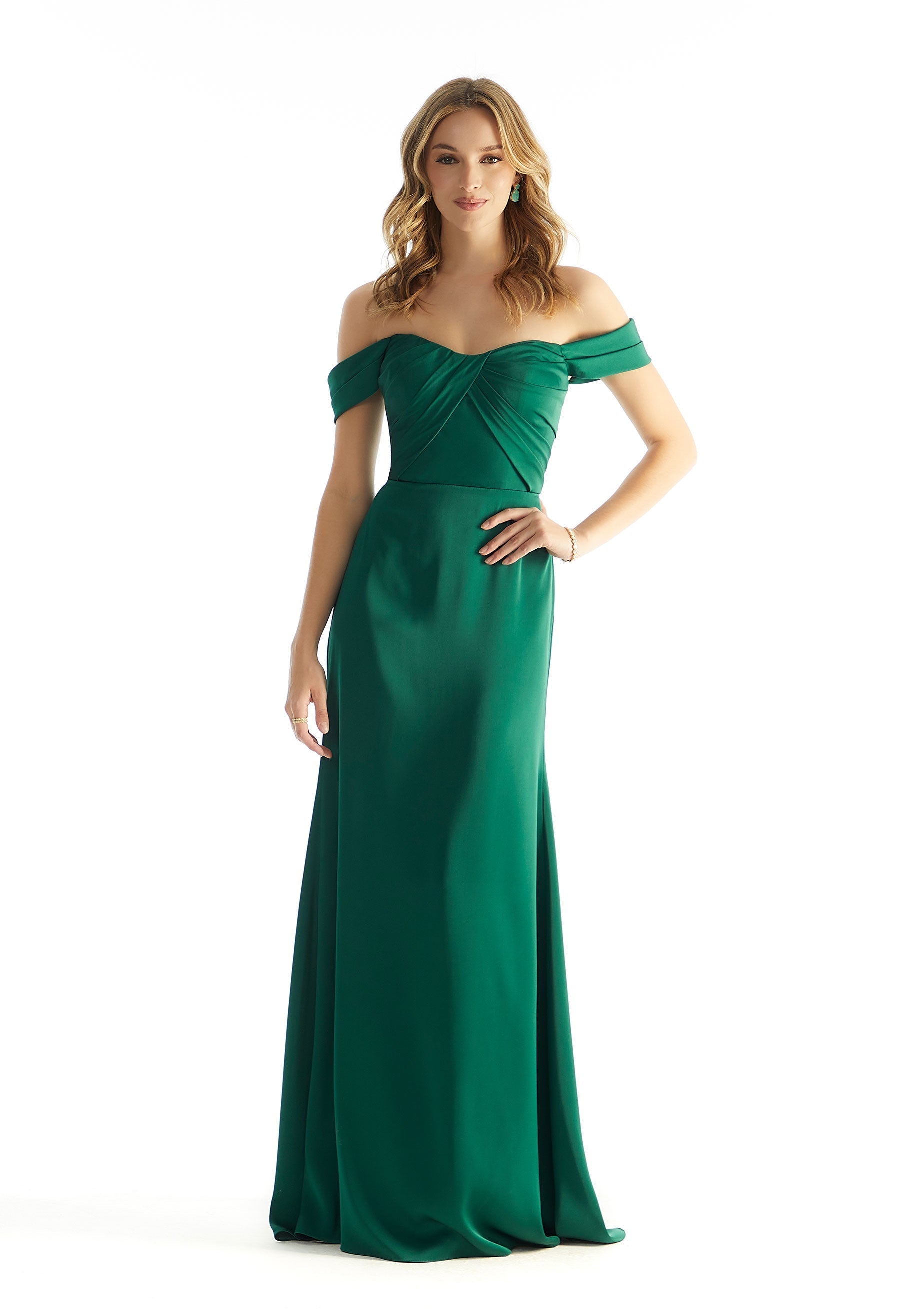 Prom Dresses Pleated Long Formal A Line Prom Dress Emerald