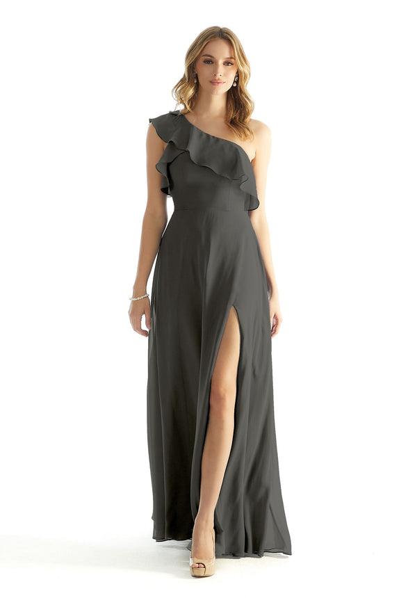 Long Formal Ruffle A Line Dress MGNY Madeline Gardner New York 31235