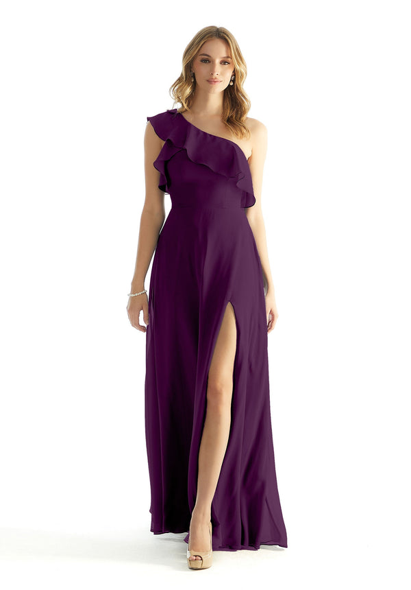 Ruffle Formal A Line Long Dress MGNY Madeline Gardner New York 31235