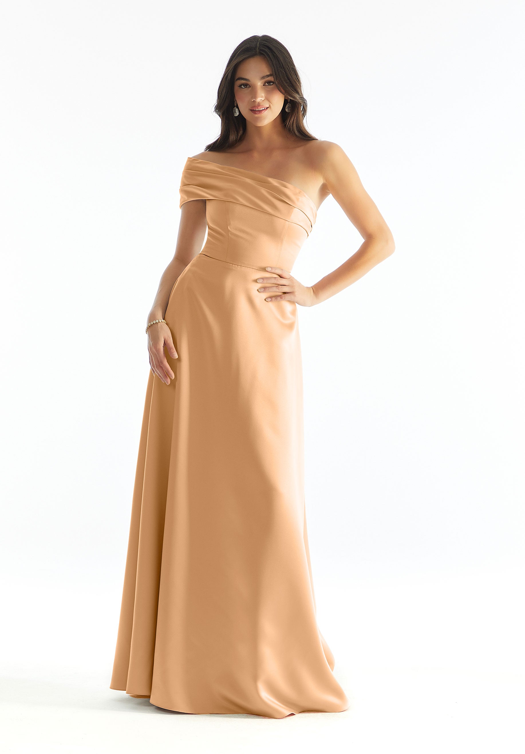 Formal Dresses A Line Long Formal Evening Dress MGNY Madeline Gardner New York 31237 Sorbet