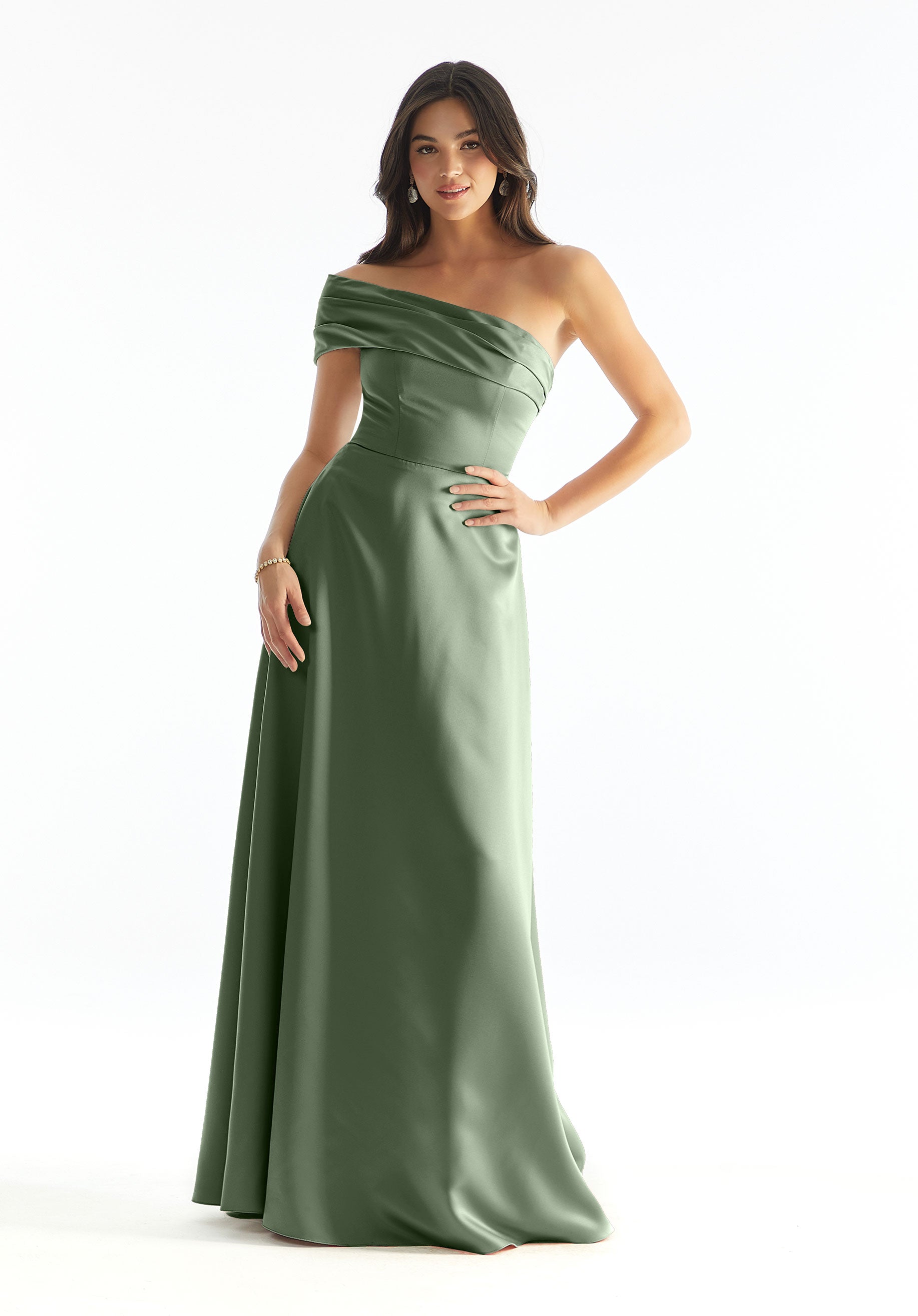 Formal Dresses Formal Evening Long A Line Dress MGNY Madeline Gardner New York 31237 Moss