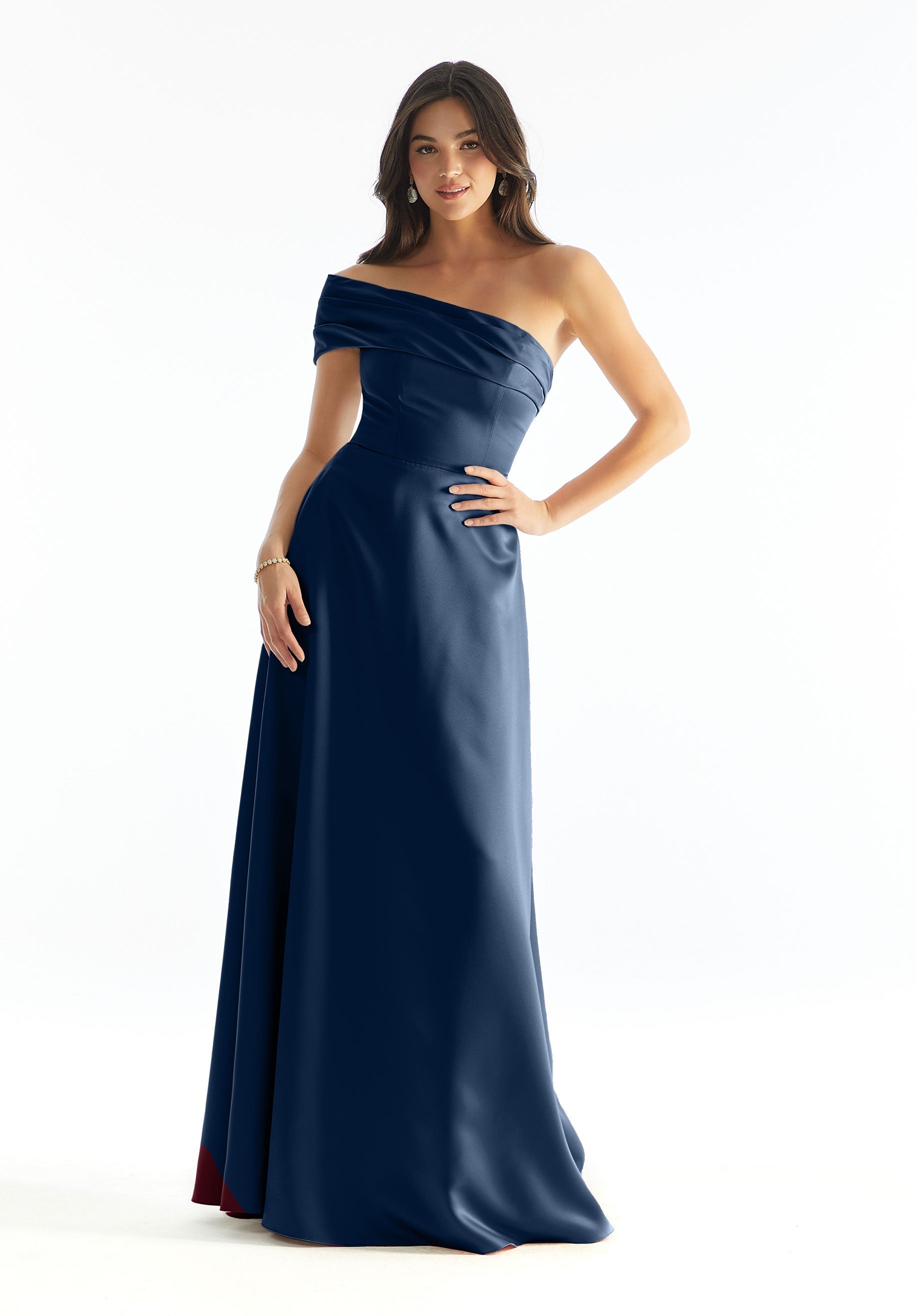Formal Dresses Formal Evening Long A Line Dress MGNY Madeline Gardner New York 31237 Navy