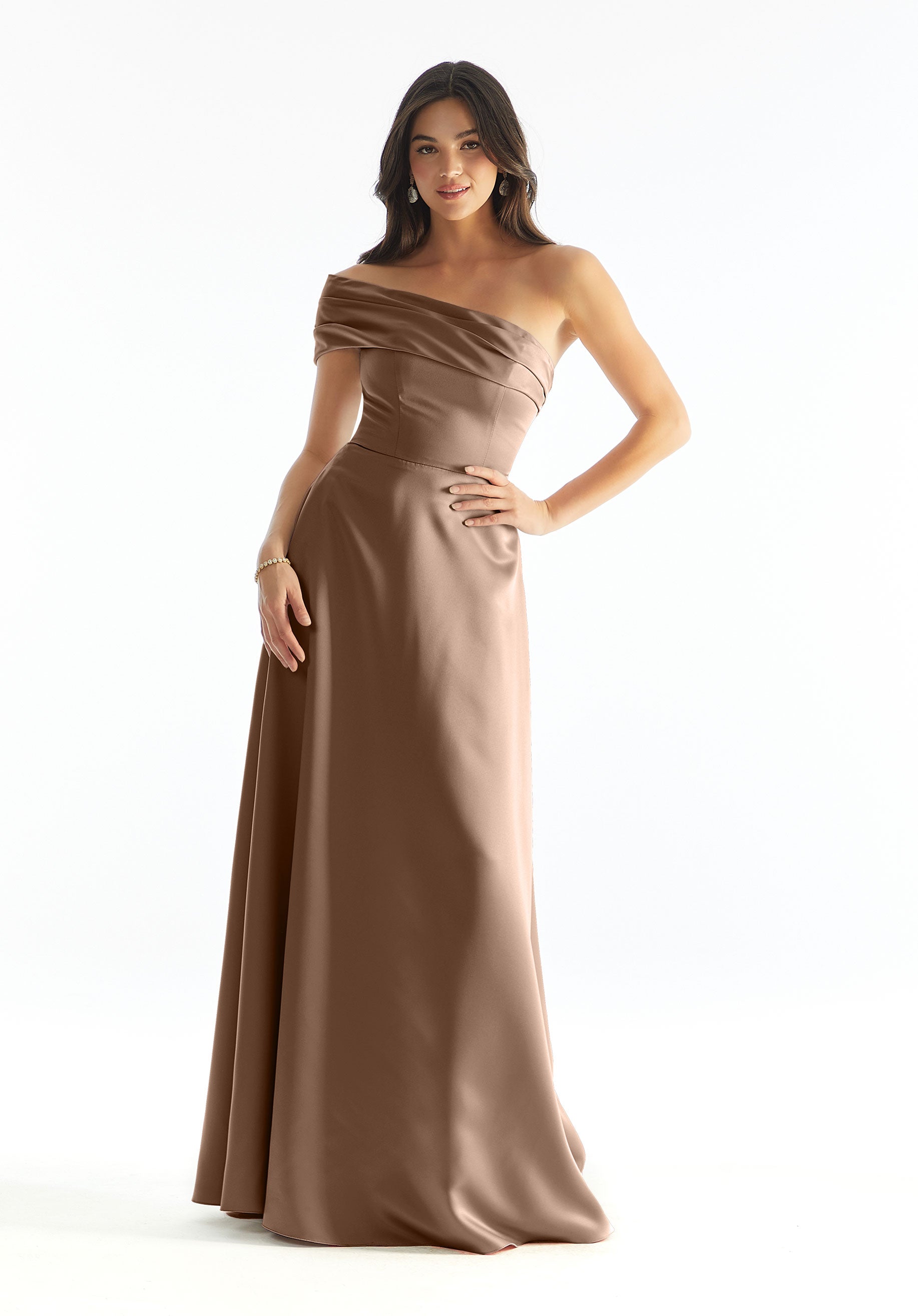 fawn color bridesmaid dress Dusty Rose Pink Chiffon Dress Long Quartz Bridesmaid Dress Nude Bridal –  DaisyFormals-Bridesmaid and Formal Dresses in 59+ Colors main image 1