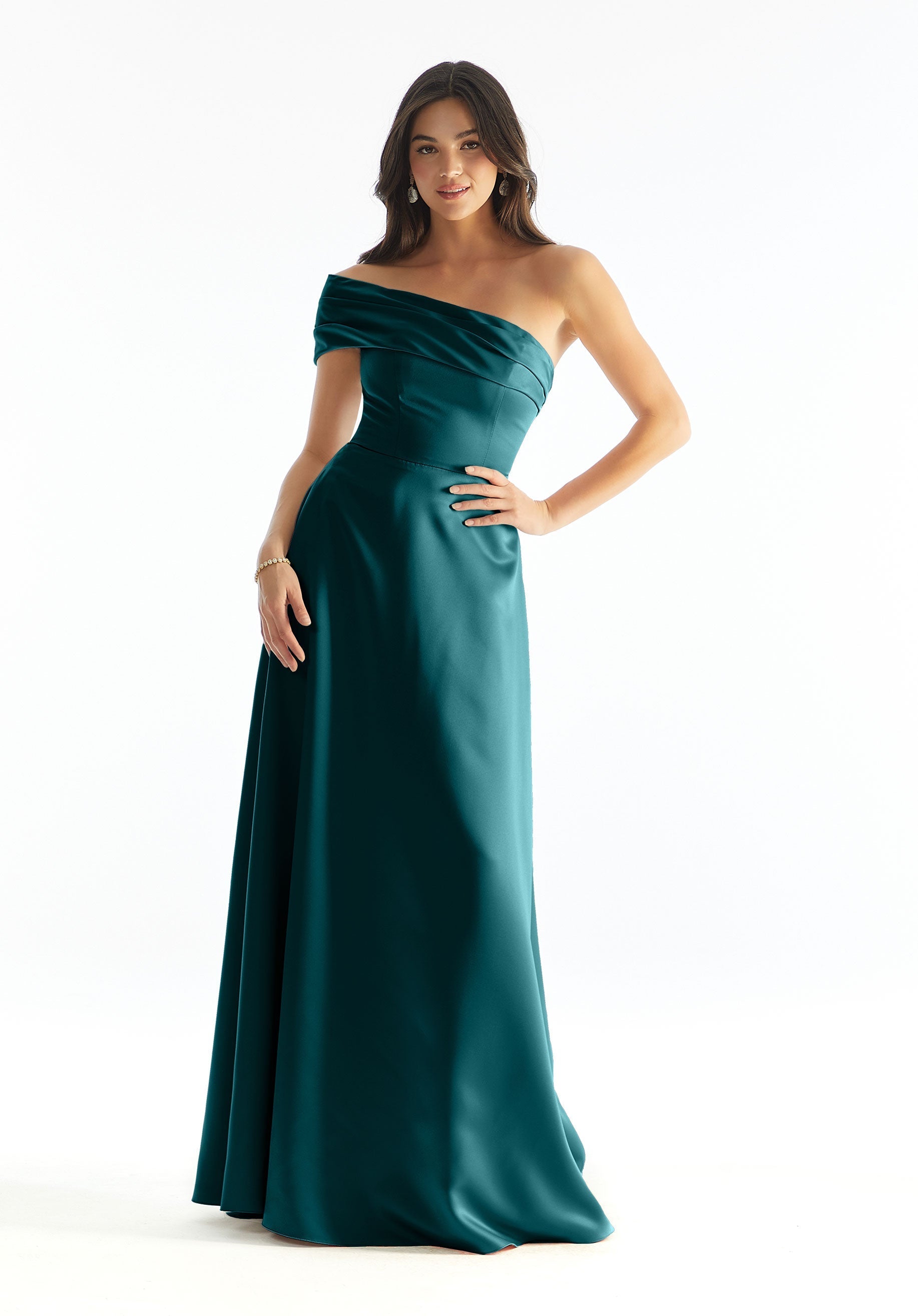 Formal Dresses A Line Long Formal Evening Dress MGNY Madeline Gardner New York 31237 Teal