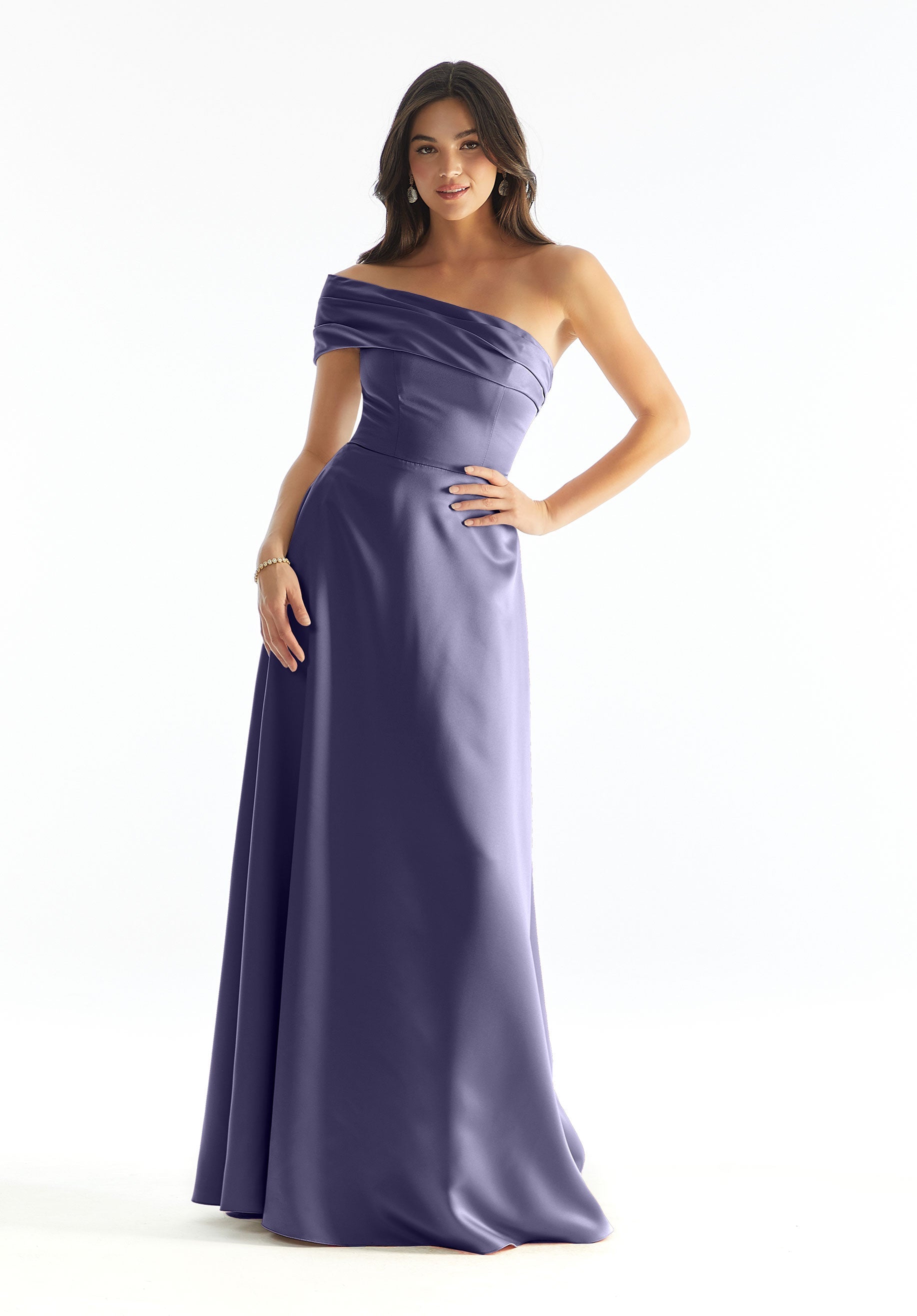 Formal Dresses A Line Long Formal Evening Dress MGNY Madeline Gardner New York 31237 Storm