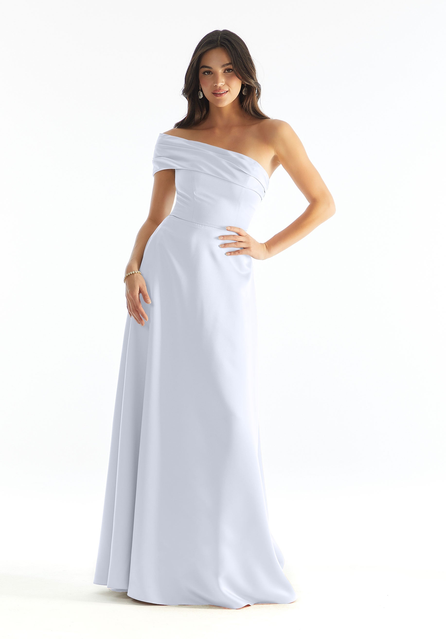 Formal Dresses Formal A Line Evening Long Dress MGNY Madeline Gardner New York 31237 Fog
