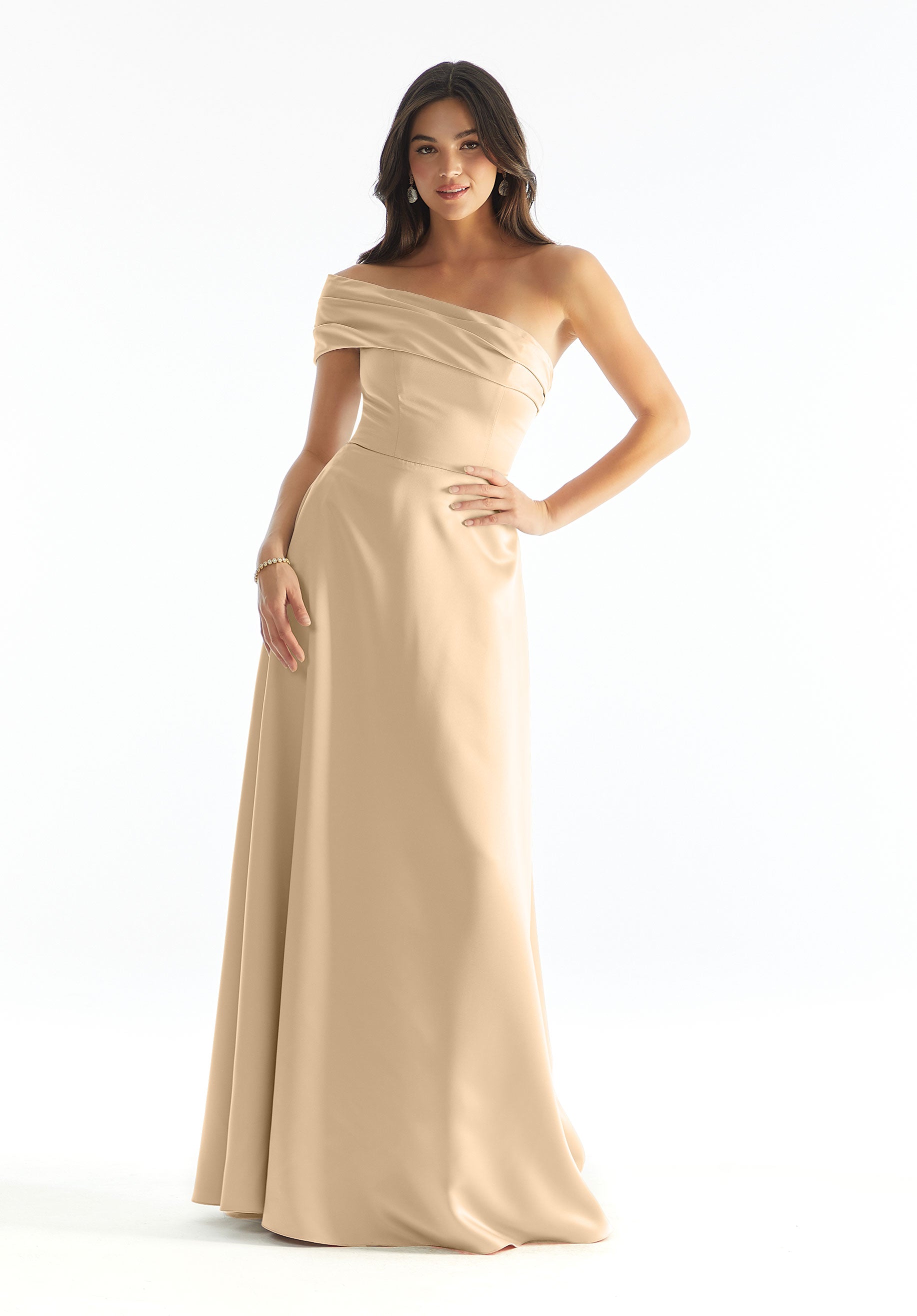 Formal Dresses Formal Long Evening A Line Dress MGNY Madeline Gardner New York 31237 Champagne