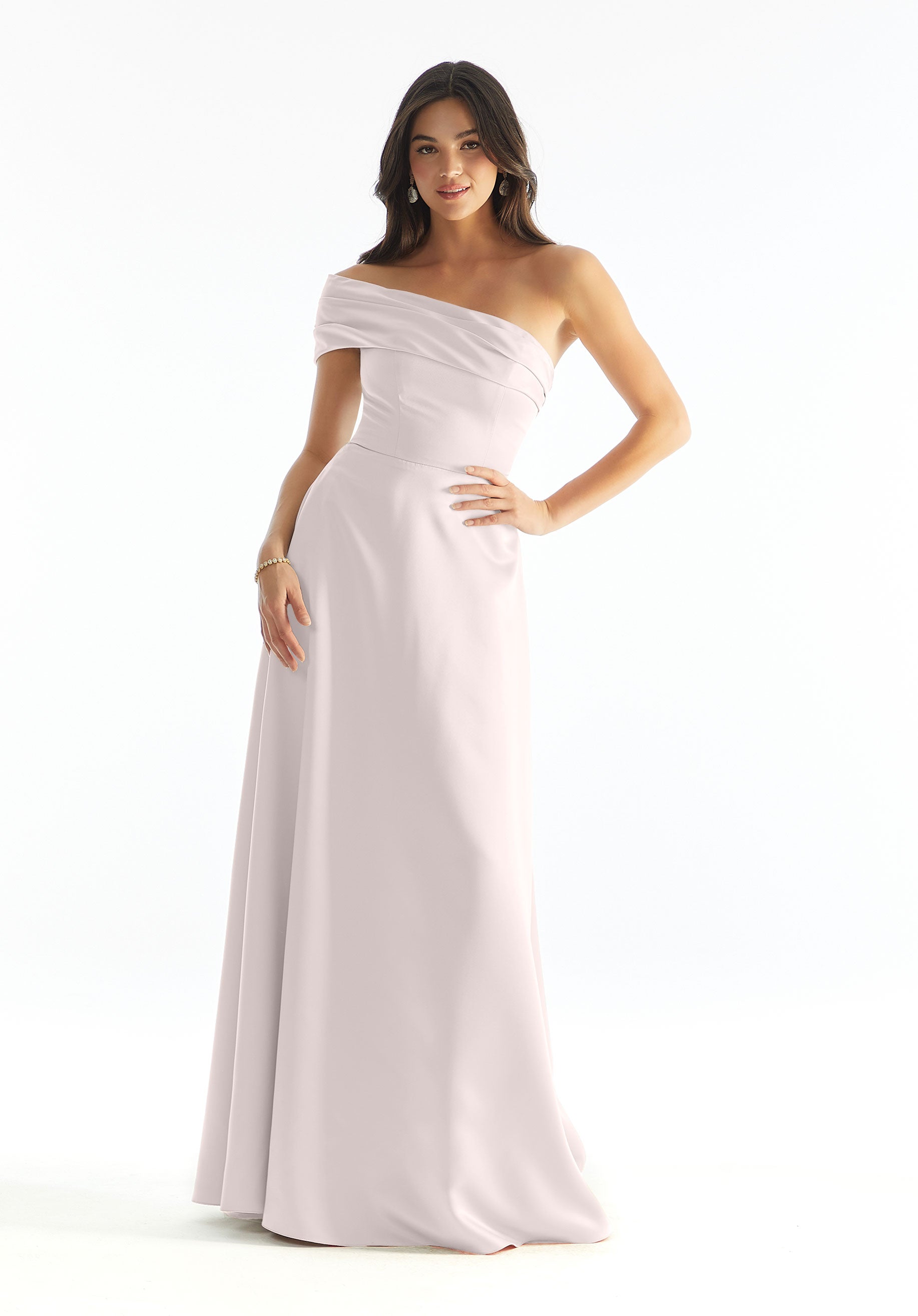 Formal Dresses Formal A Line Slit Long Dress MGNY Madeline Gardner New York 31237 Dew Drop
