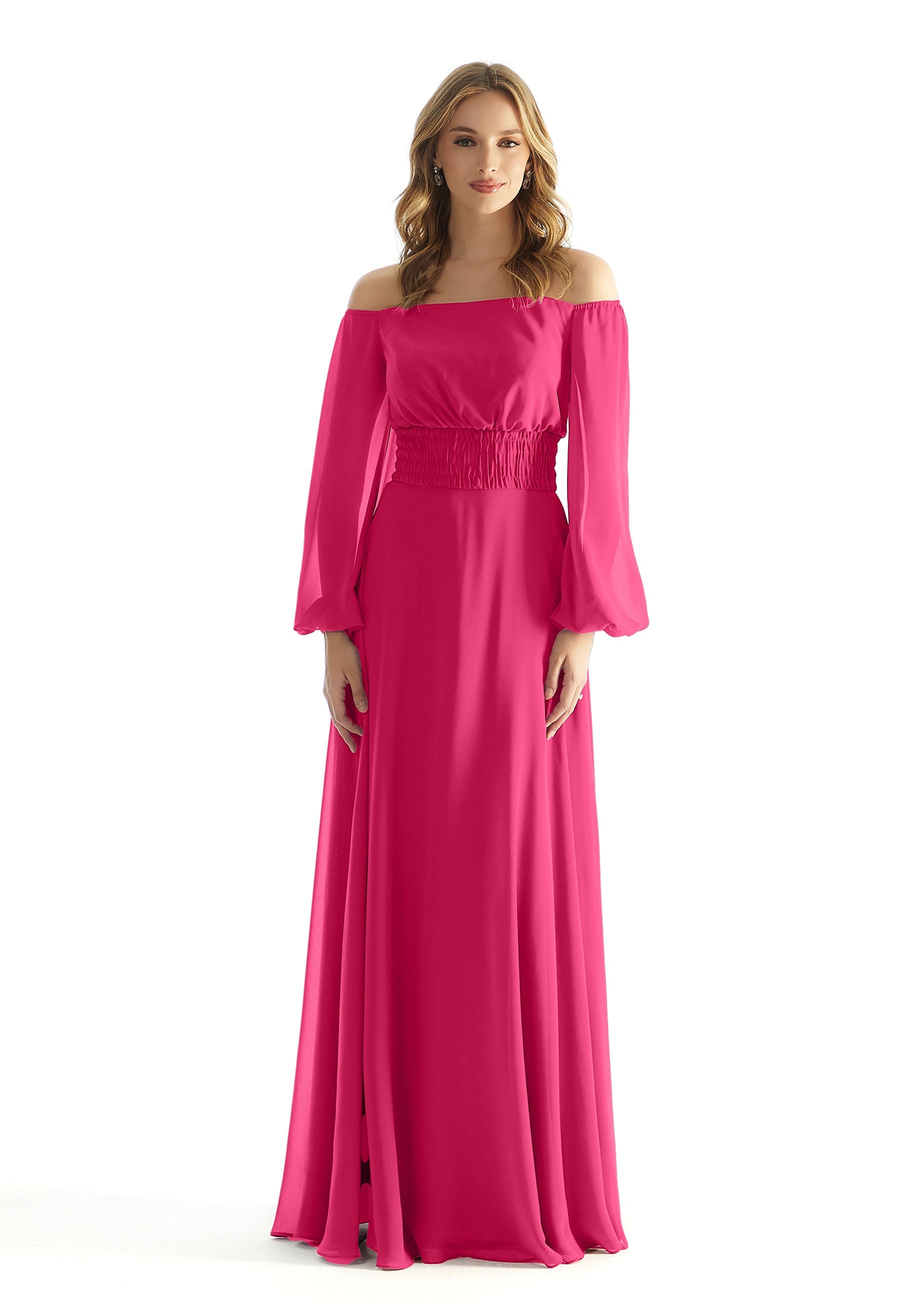 Formal Dresses Long Sleeve Evening Formal A Line Dress MGNY Madeline Gardner New York 31238 Berry
