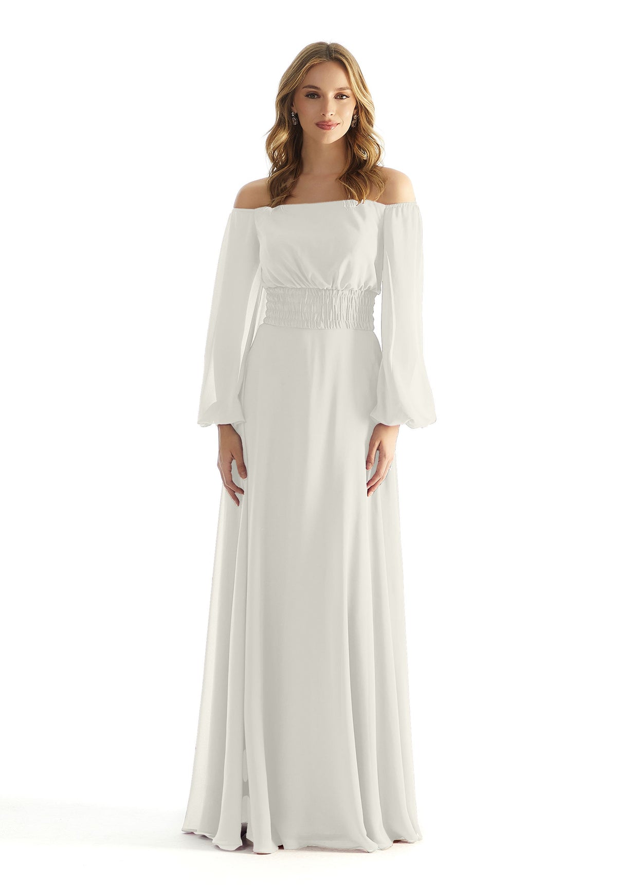 Wedding Dresses Long Sleeve A Line Wedding Bridal Dress MGNY Madeline Gardner New York 31238 Ivory