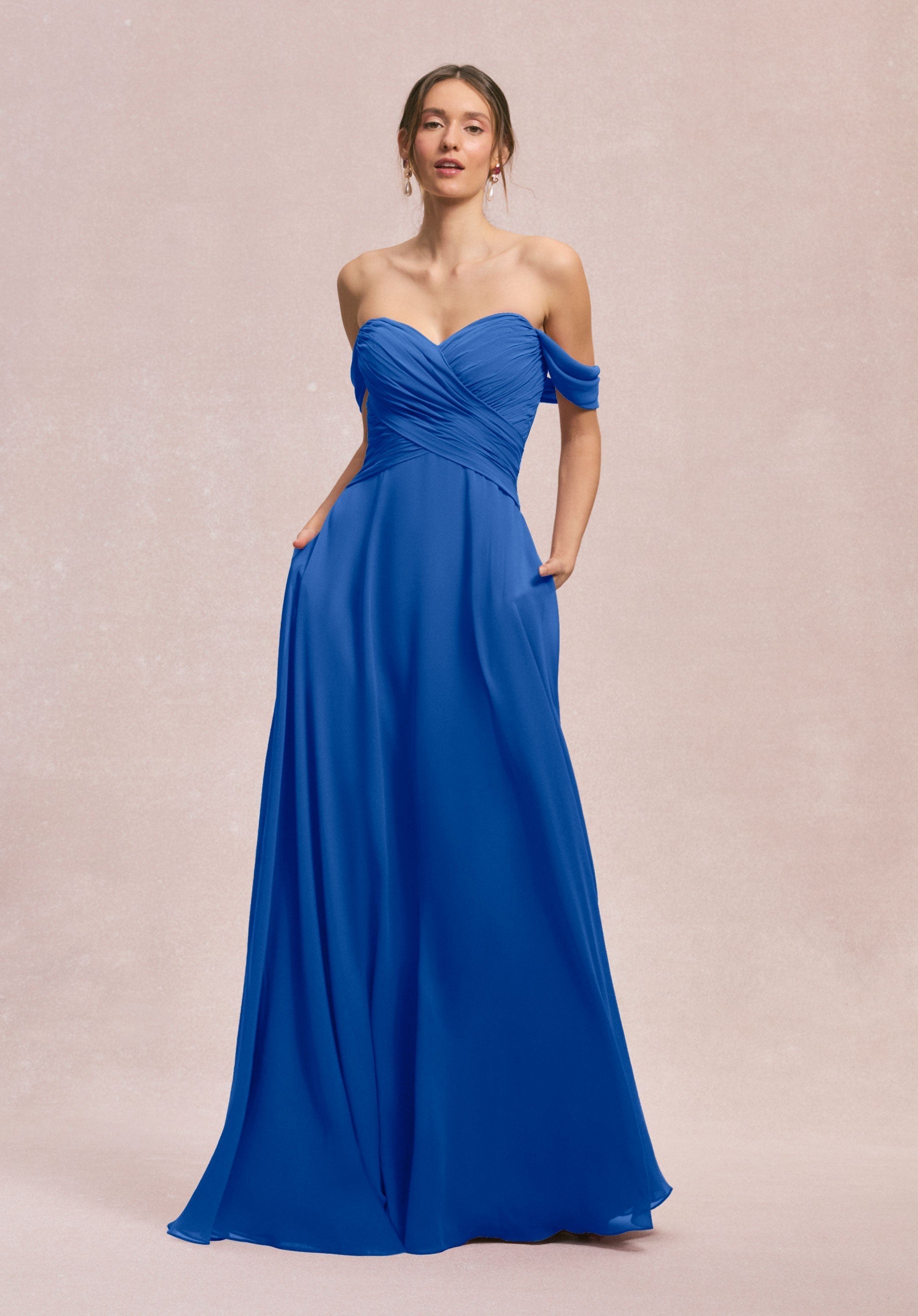 Formal Dresses Pleated A Line Formal Evening Dress MGNY Madeline Gardner New York 31248 Amalfi