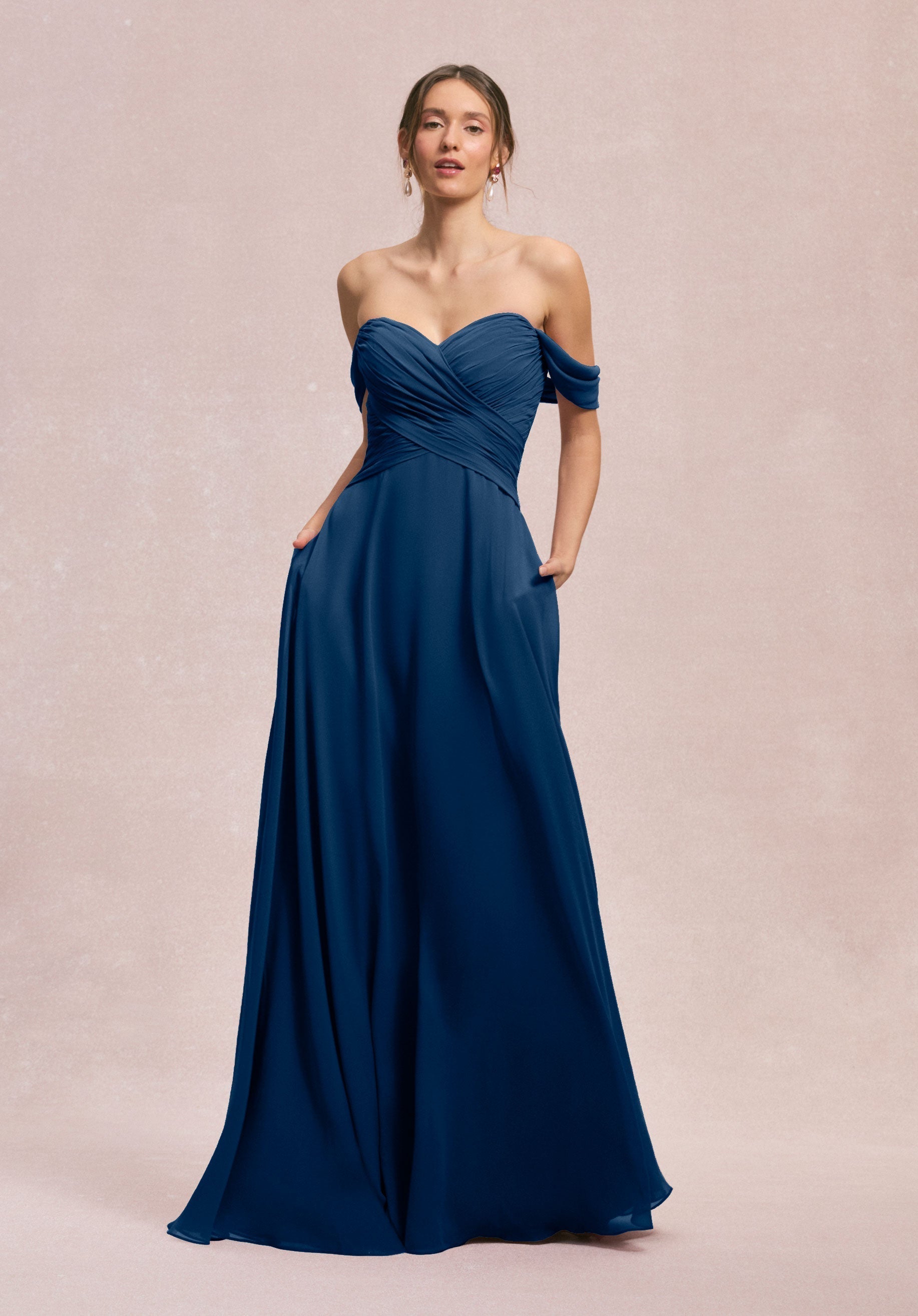 Formal Dresses Formal Pleated Evening Formal Dress MGNY Madeline Gardner New York 31248 Sapphire