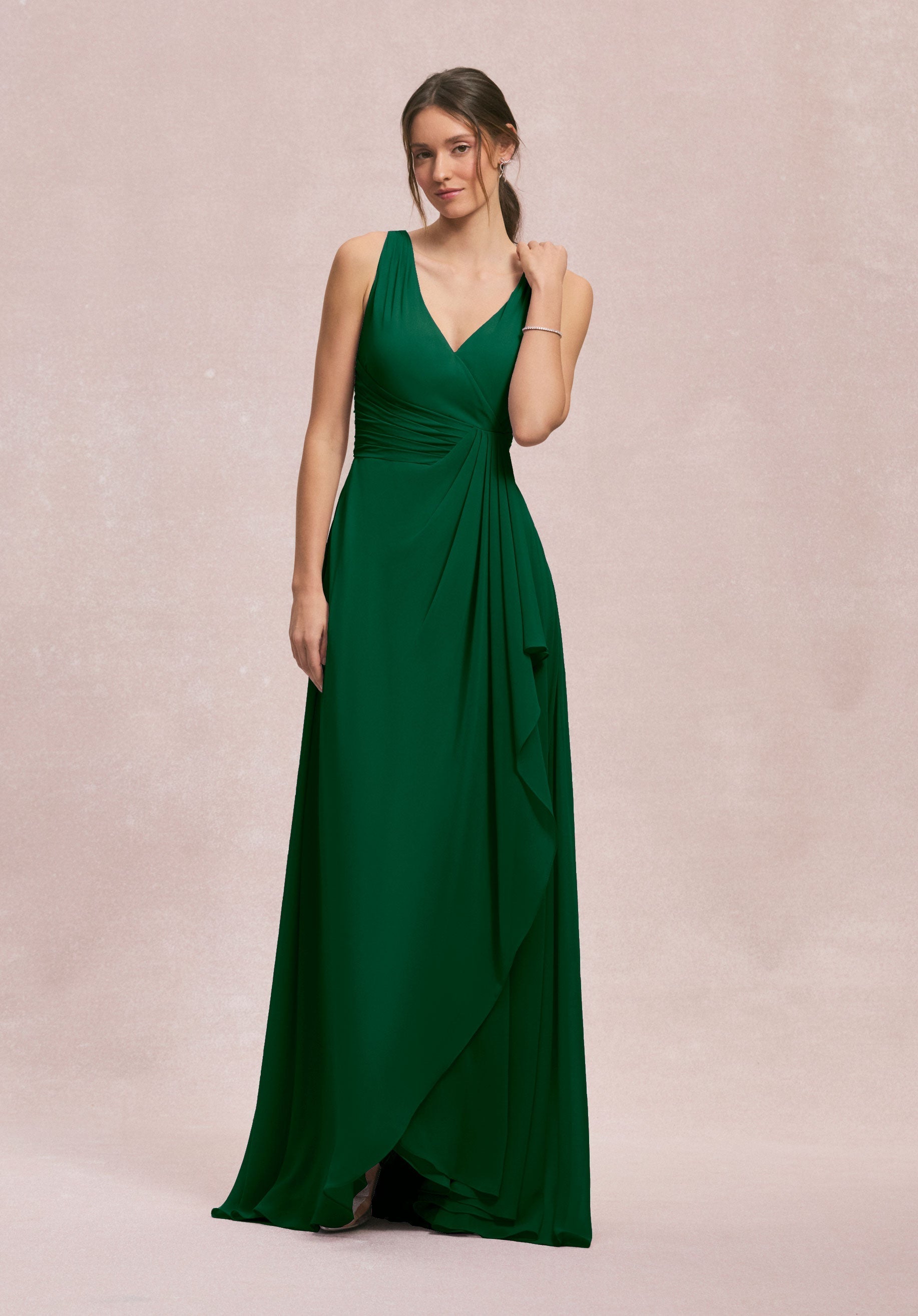 Formal Dresses Formal Long Ruffle Dress MGNY Madeline Gardner New York 31249 Emerald