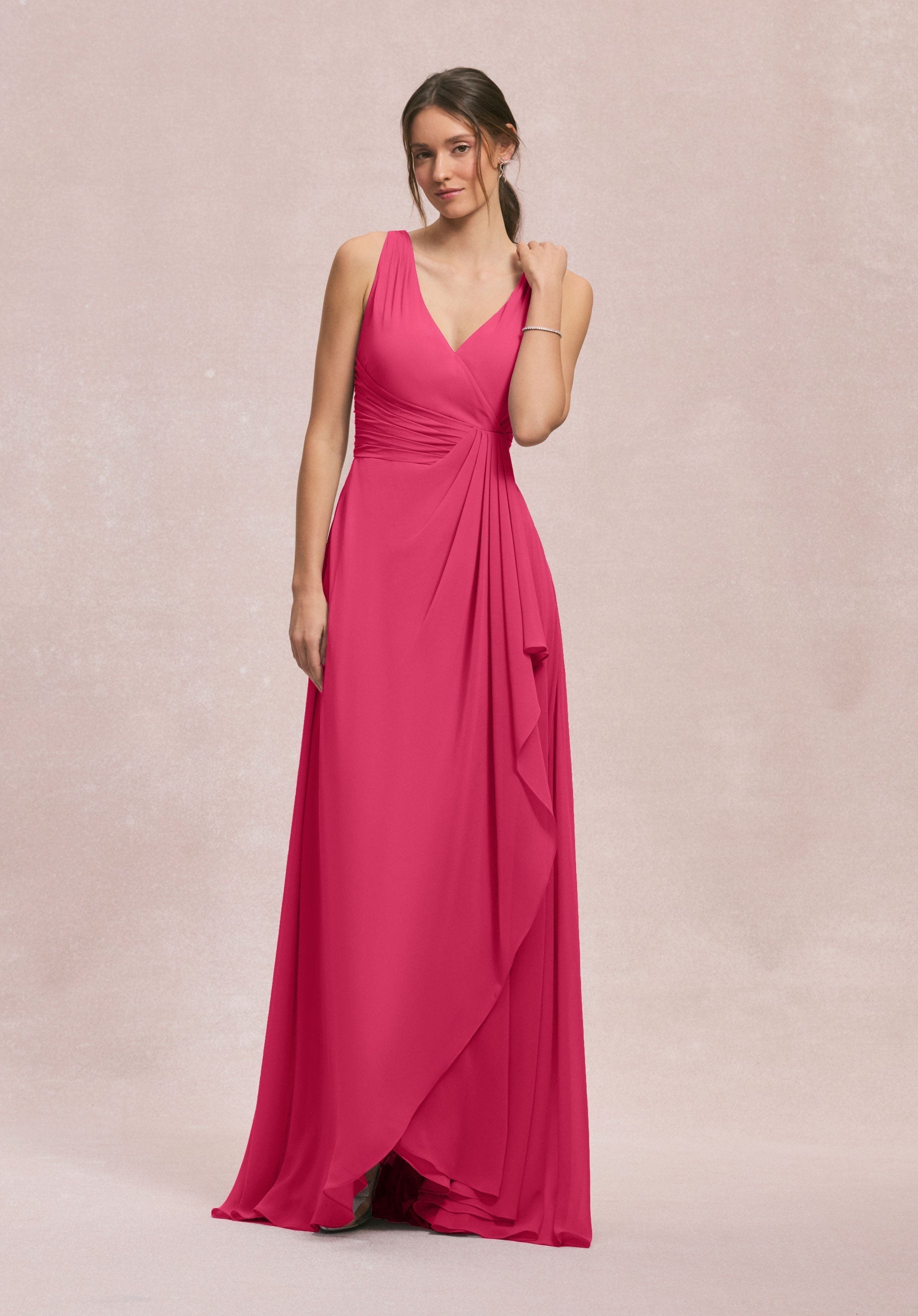 Formal Dresses Long Formal Ruffle Dress MGNY Madeline Gardner New York 31249 Berry