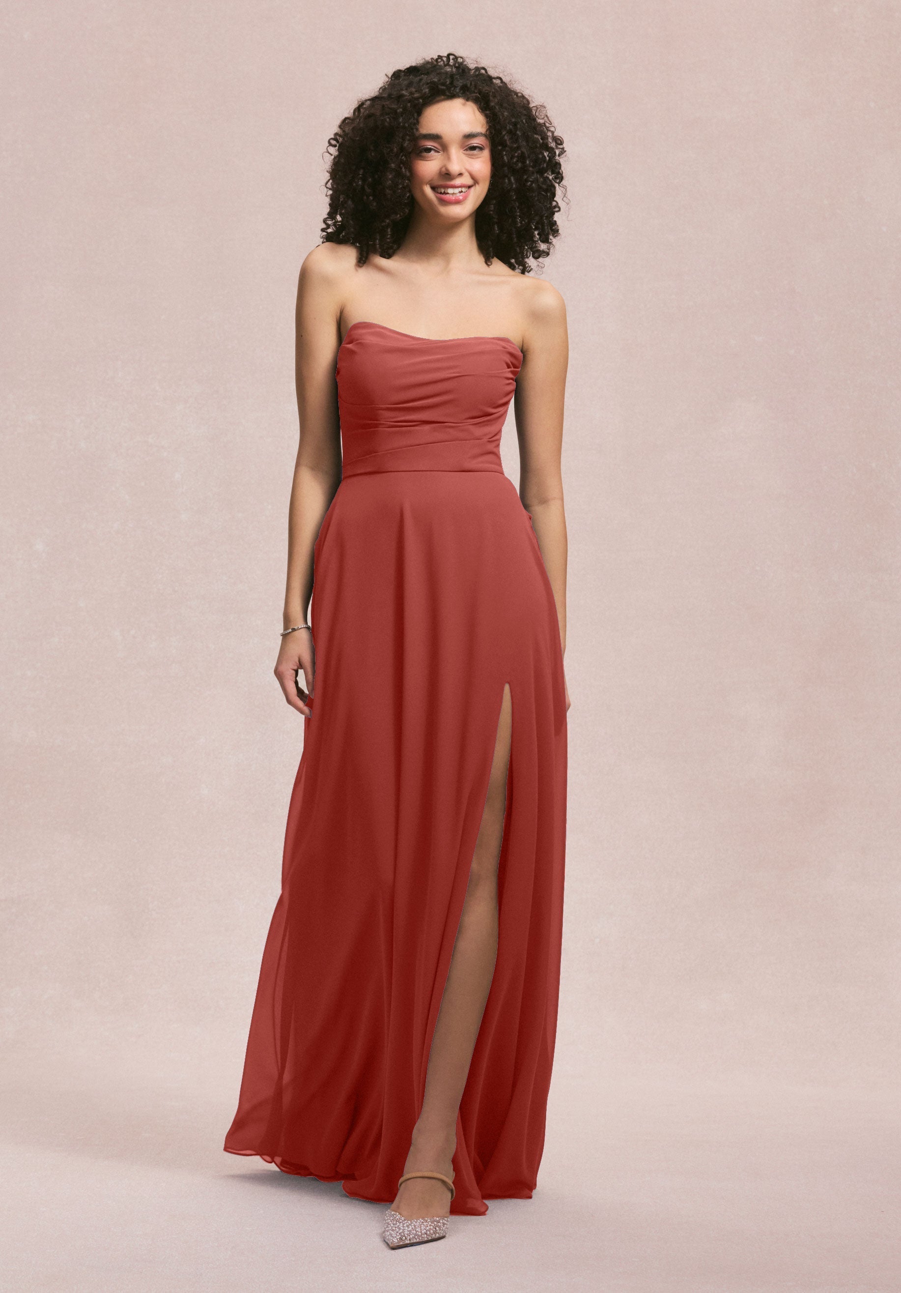 Formal Dresses Slit Evening Formal Long Dress MGNY Madeline Gardner New York 31250 Terra Cotta