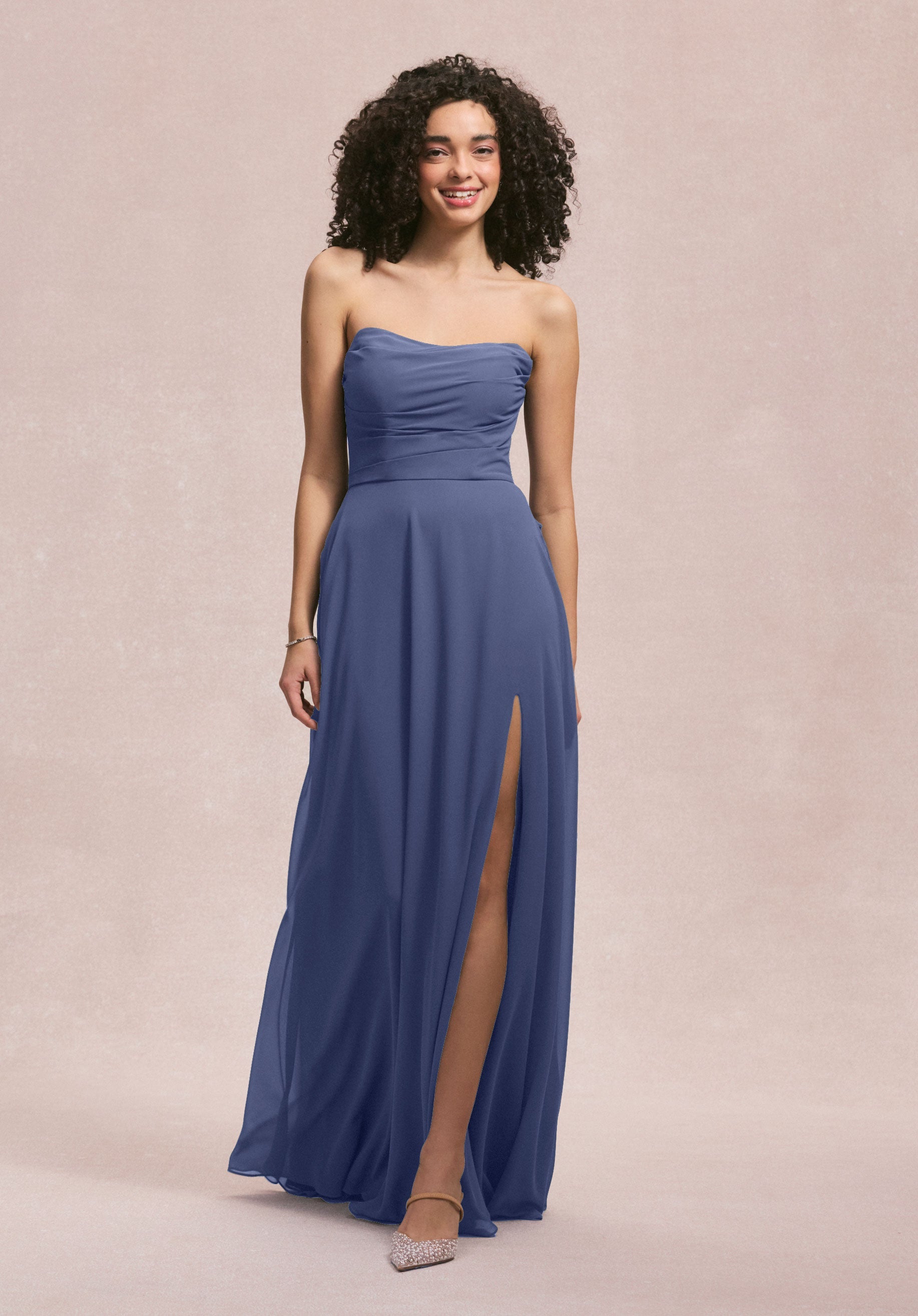 Formal Dresses Slit Formal A Line Evening Dress MGNY Madeline Gardner New York 31250 Dusk