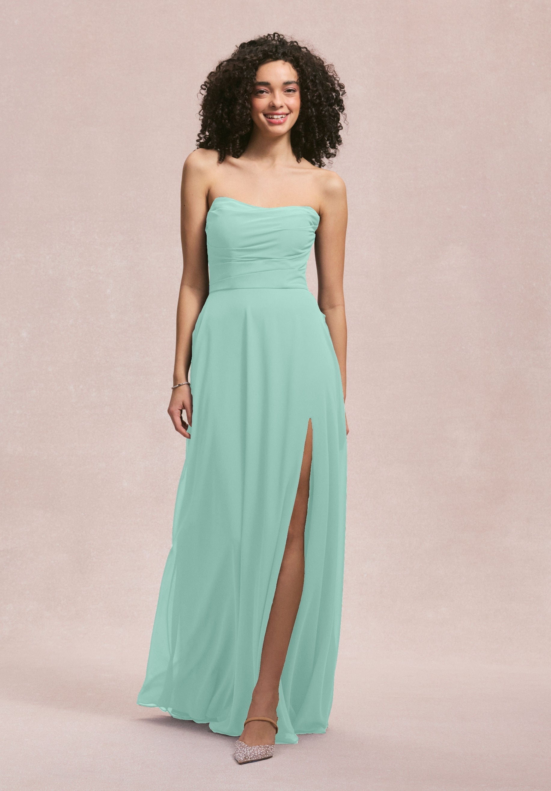 Formal Dresses Slit A Line Formal Dress MGNY Madeline Gardner New York 31250 Mint