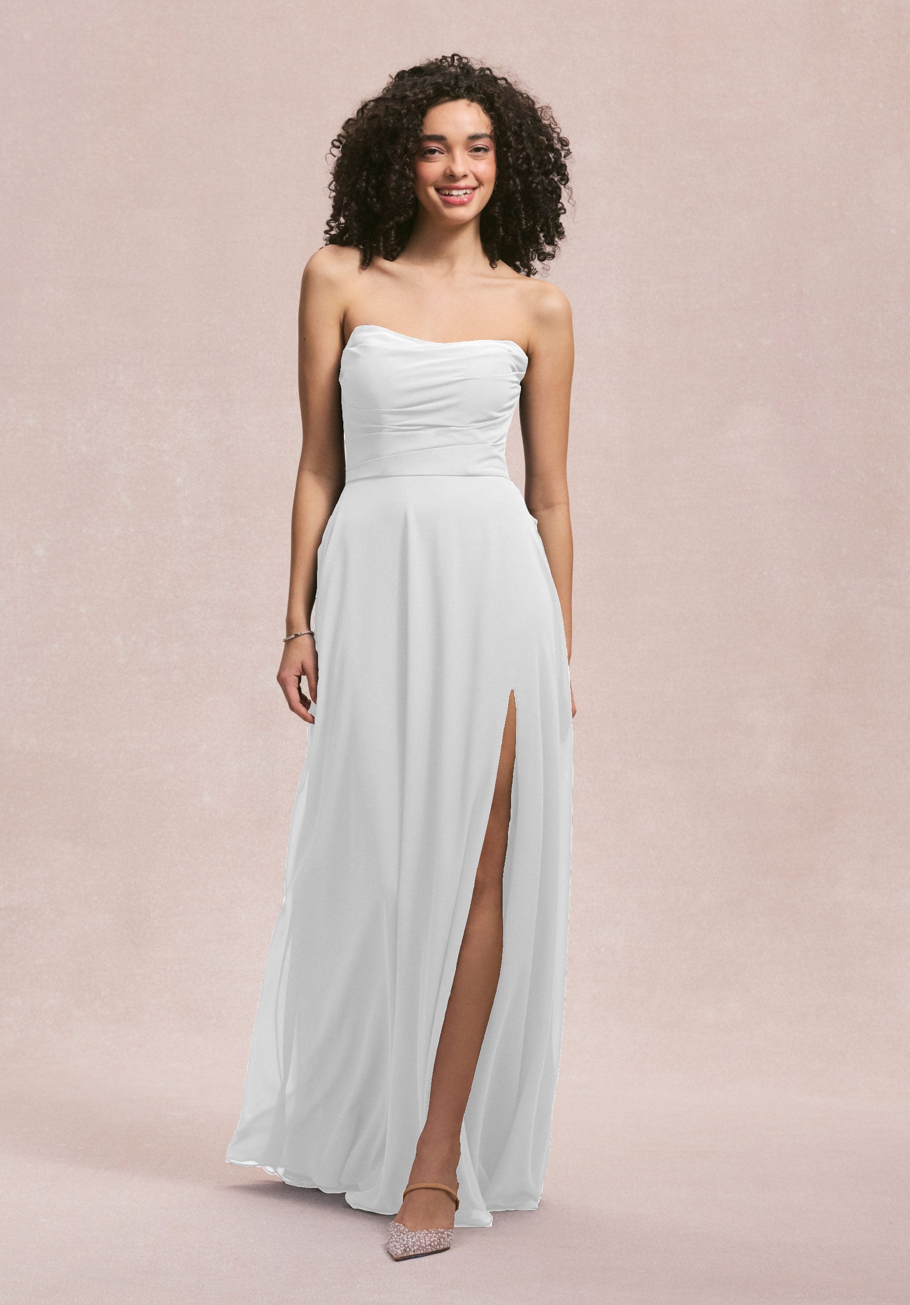 Wedding Dresses Long A Line Bridal Slit Wedding Dress MGNY Madeline Gardner New York 31250 White