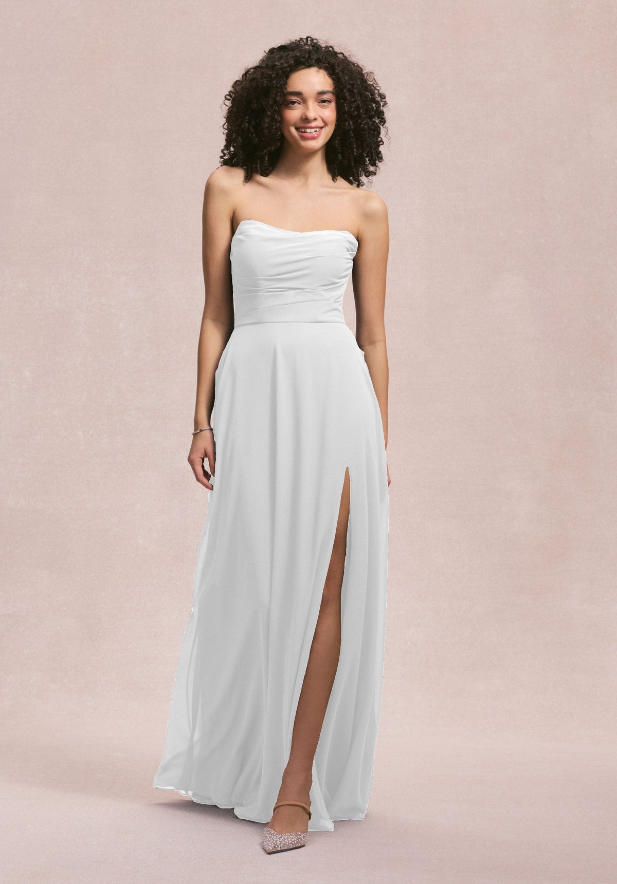 Wedding Dresses Long A Line Bridal Slit Wedding Dress MGNY Madeline Gardner New York 31250 White