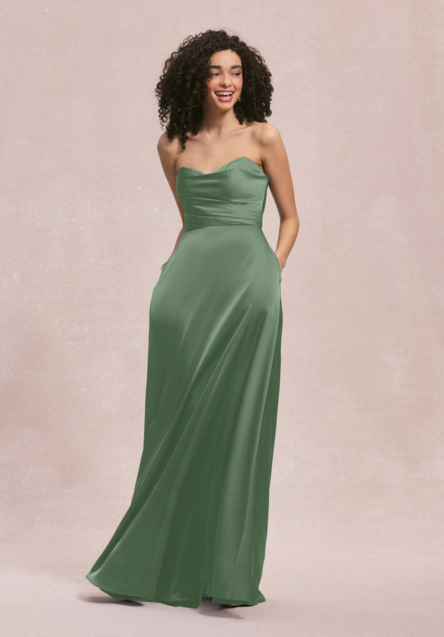 Formal Dresses Formal A Line Long Dress MGNY Madeline Gardner New York 31251 Moss