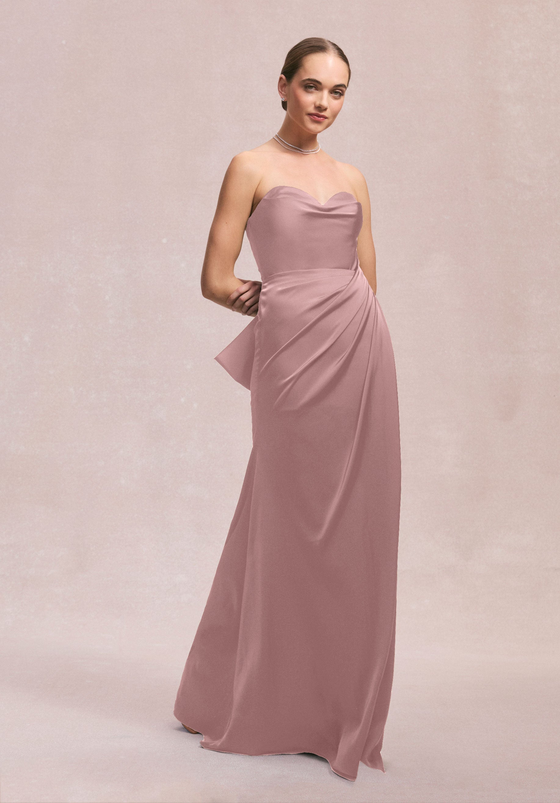 Formal Dresses Slit Long Formal Dress MGNY Madeline Gardner New York 31252 Desert Rose