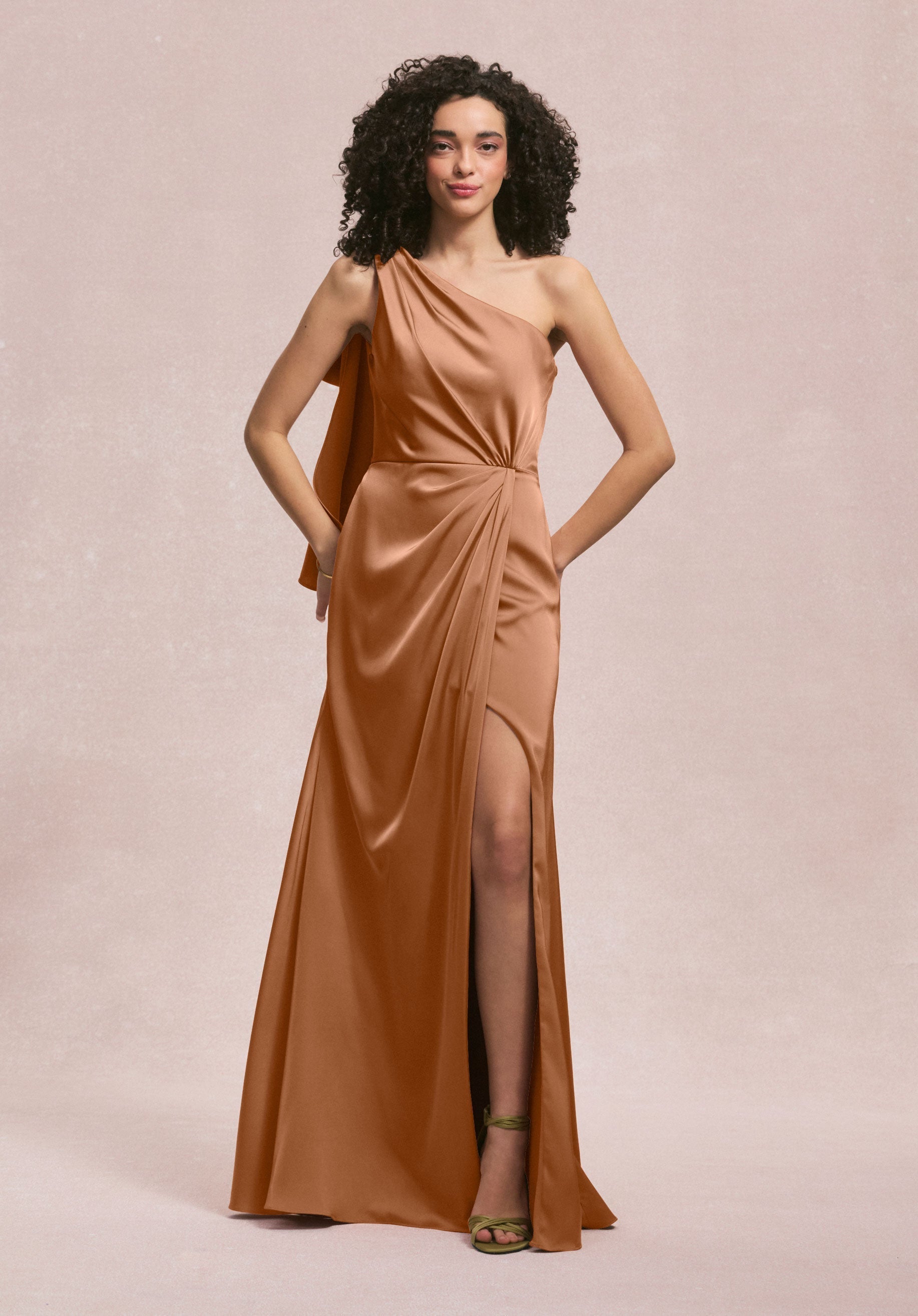Formal Dresses Long Slit Formal Dress MGNY Madeline Gardner New York 31253 Bronze