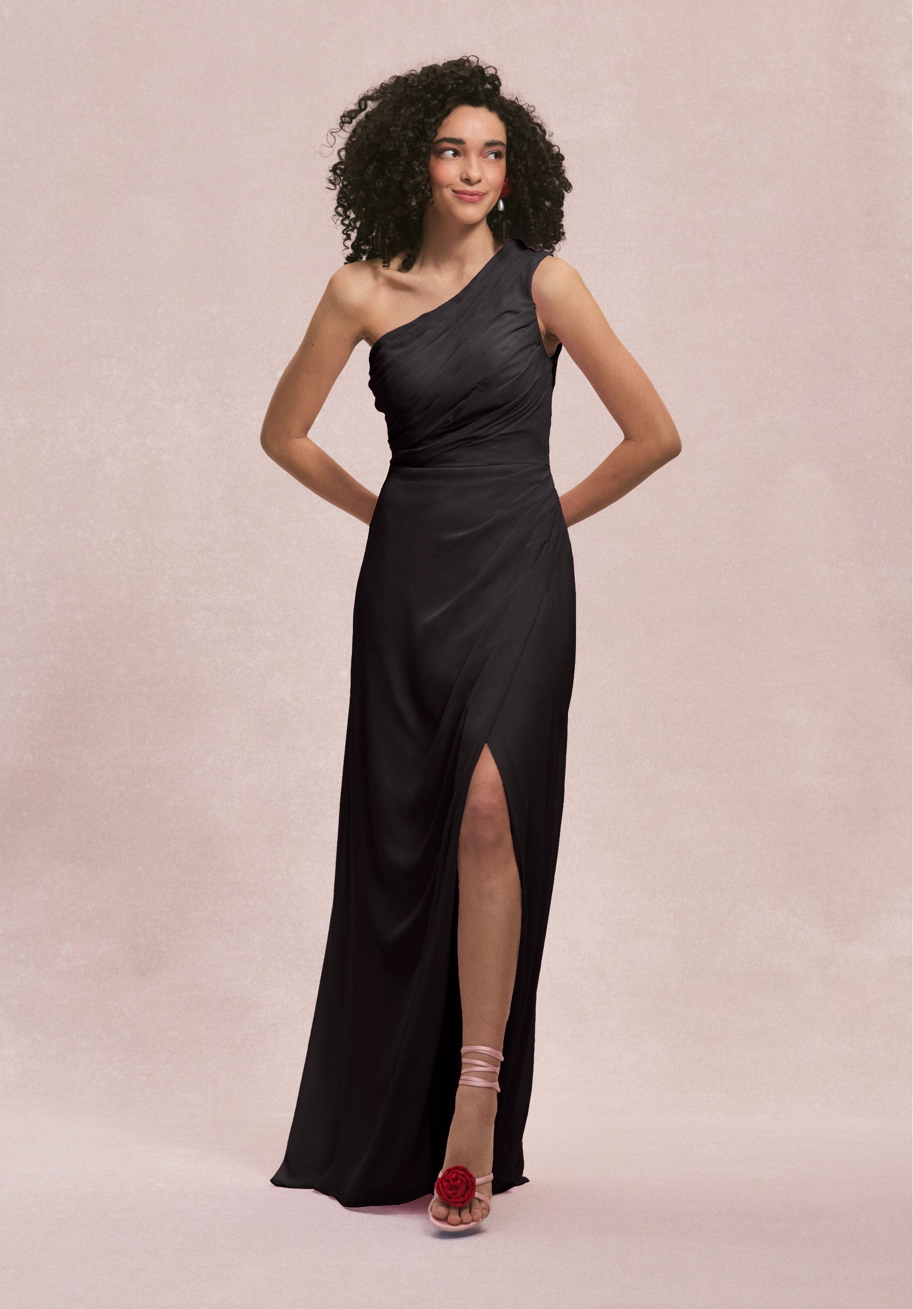 Formal Dresses Long Formal Slit Evening Dress MGNY Madeline Gardner New York 31254 Black