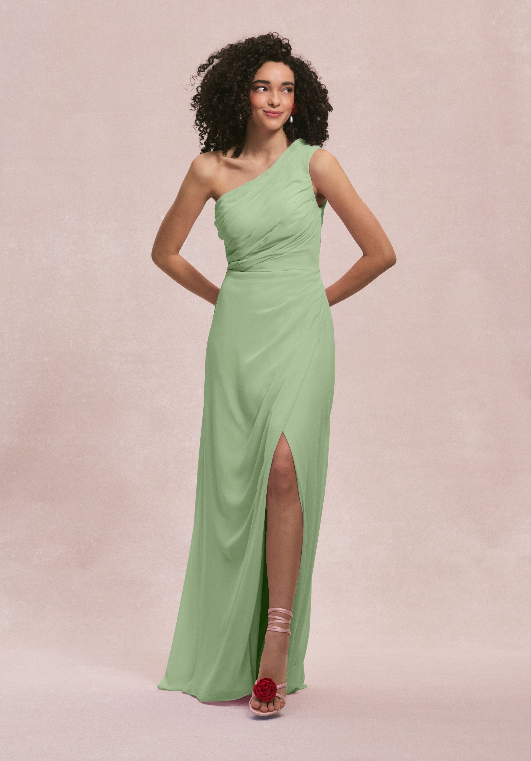 Formal Dresses Long Slit Formal Evening Dress MGNY Madeline Gardner New York 31254 Sage