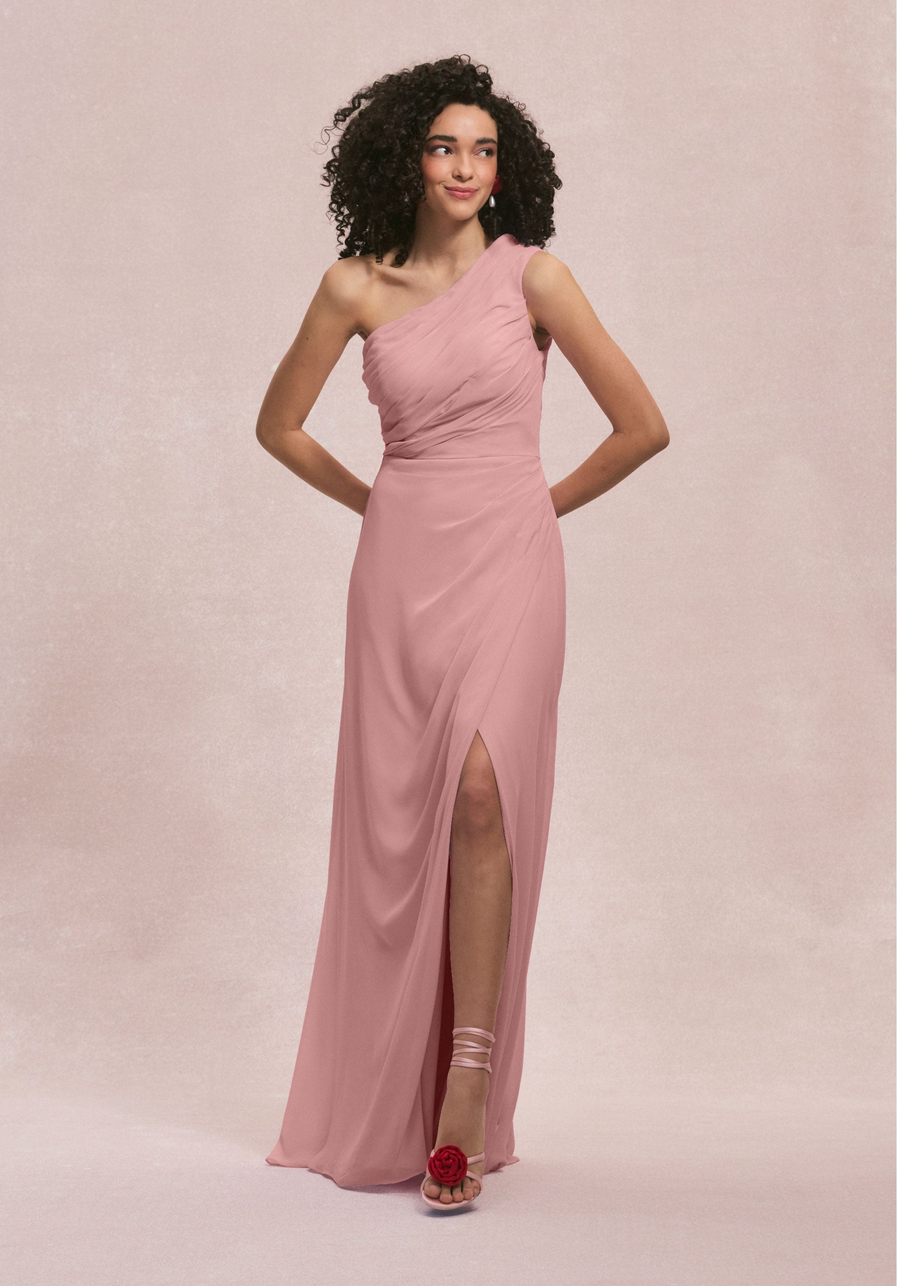 Formal Dresses Evening Formal Long Slit Dress MGNY Madeline Gardner New York 31254 Desert Rose