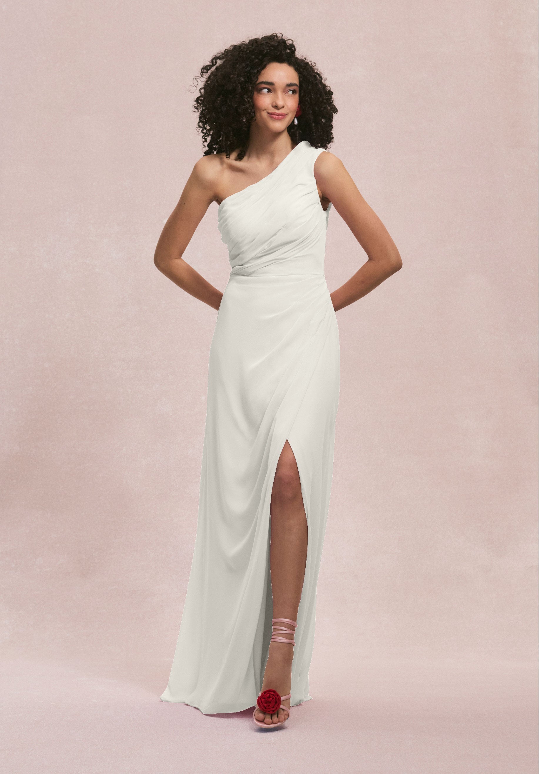Wedding Dresses Long Slit Bridal Wedding Dress MGNY Madeline Gardner New York 31254 Ivory