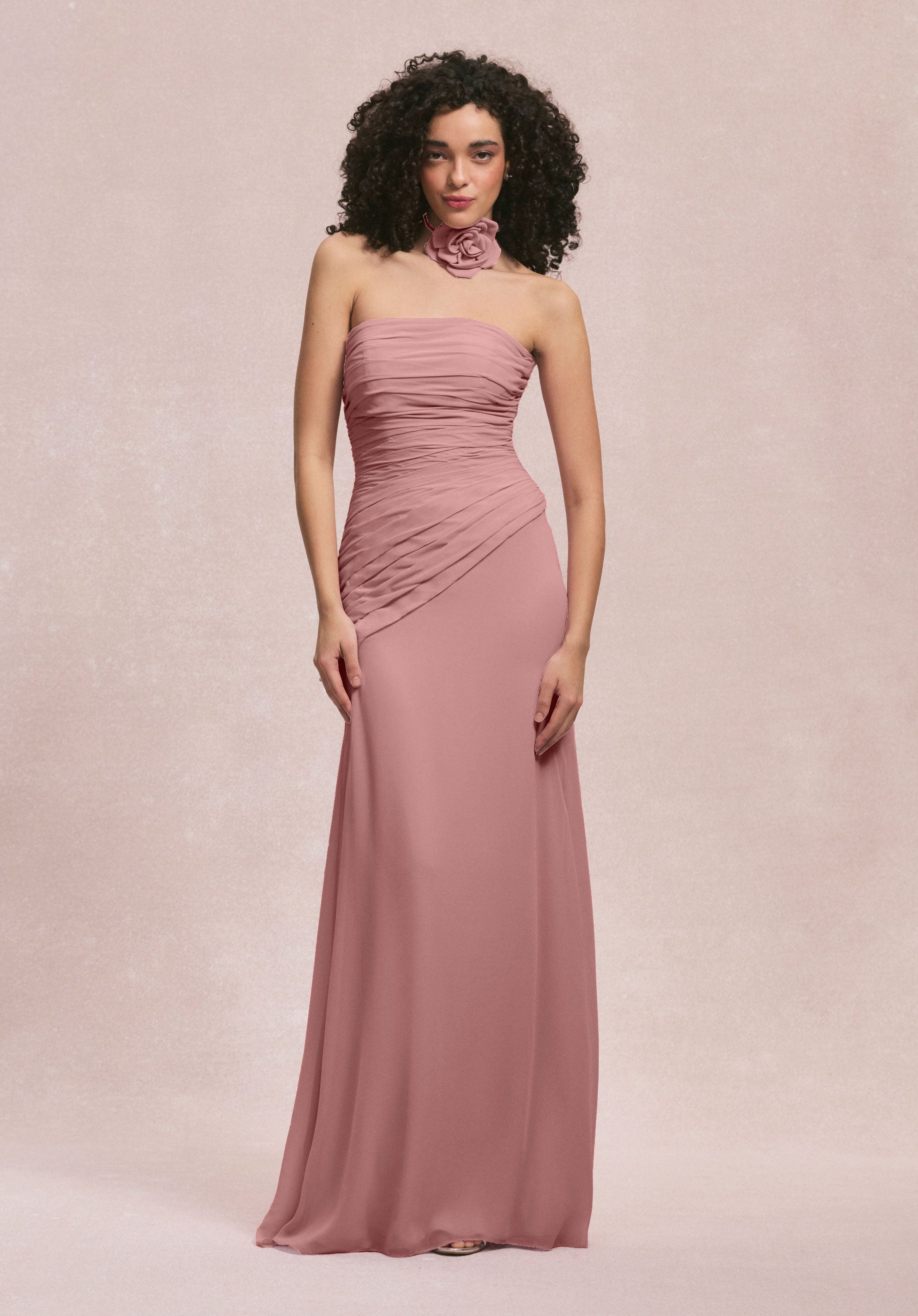 Formal Dresses 3D Floral Formal Long Dress MGNY Madeline Gardner New York 31255 Desert Rose