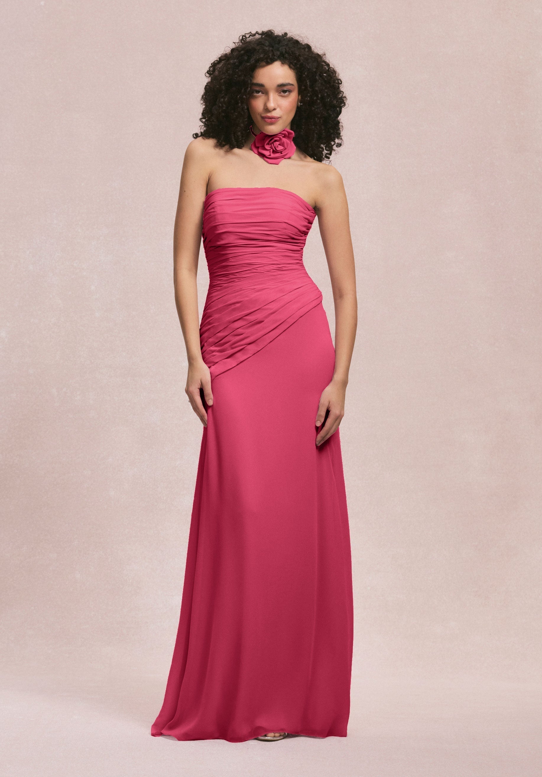 Formal Dresses Long Formal 3D Floral Dress MGNY Madeline Gardner New York 31255 Berry