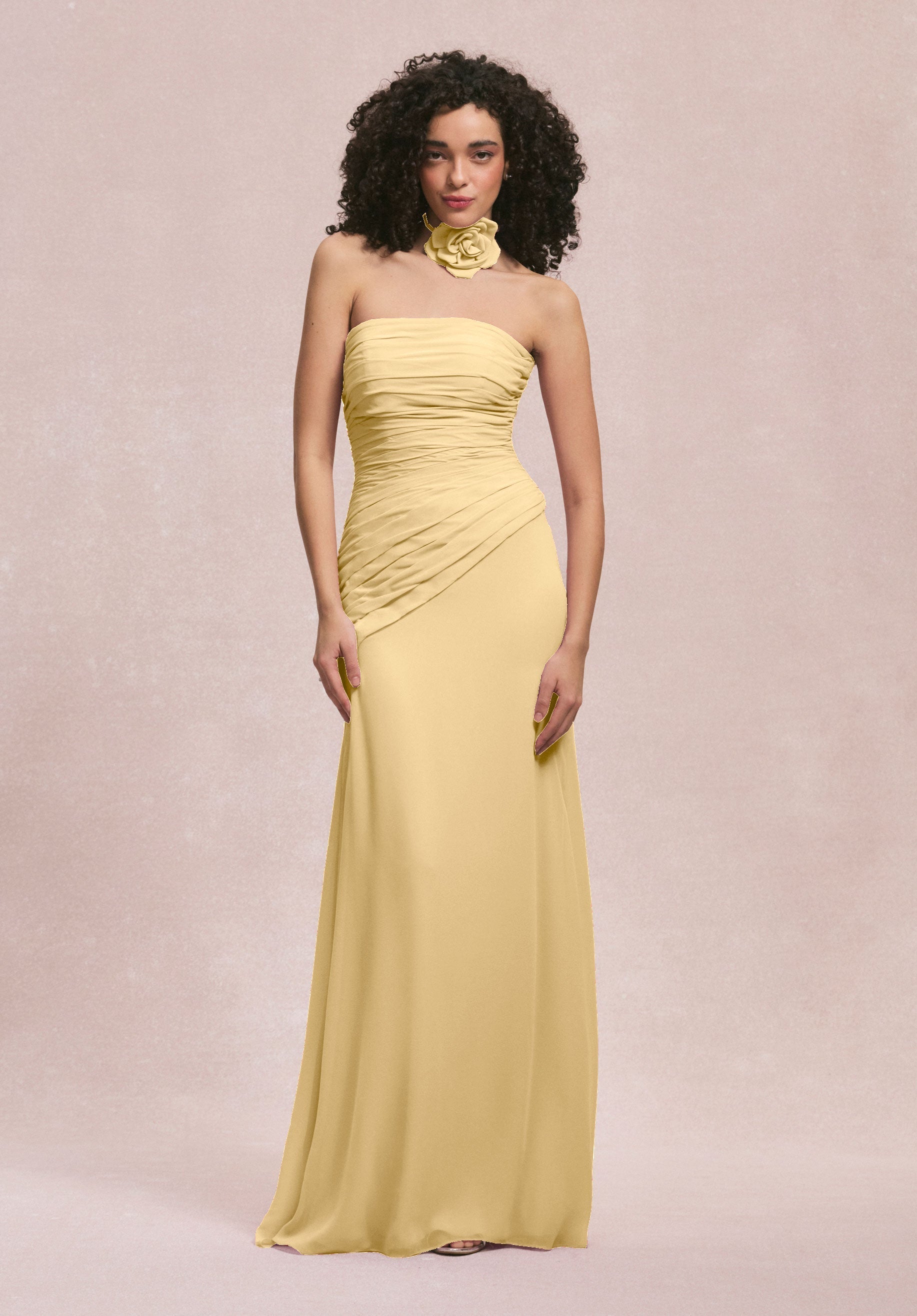 Formal Dresses Long 3D Floral Formal Dress MGNY Madeline Gardner New York 31255 Buttercup