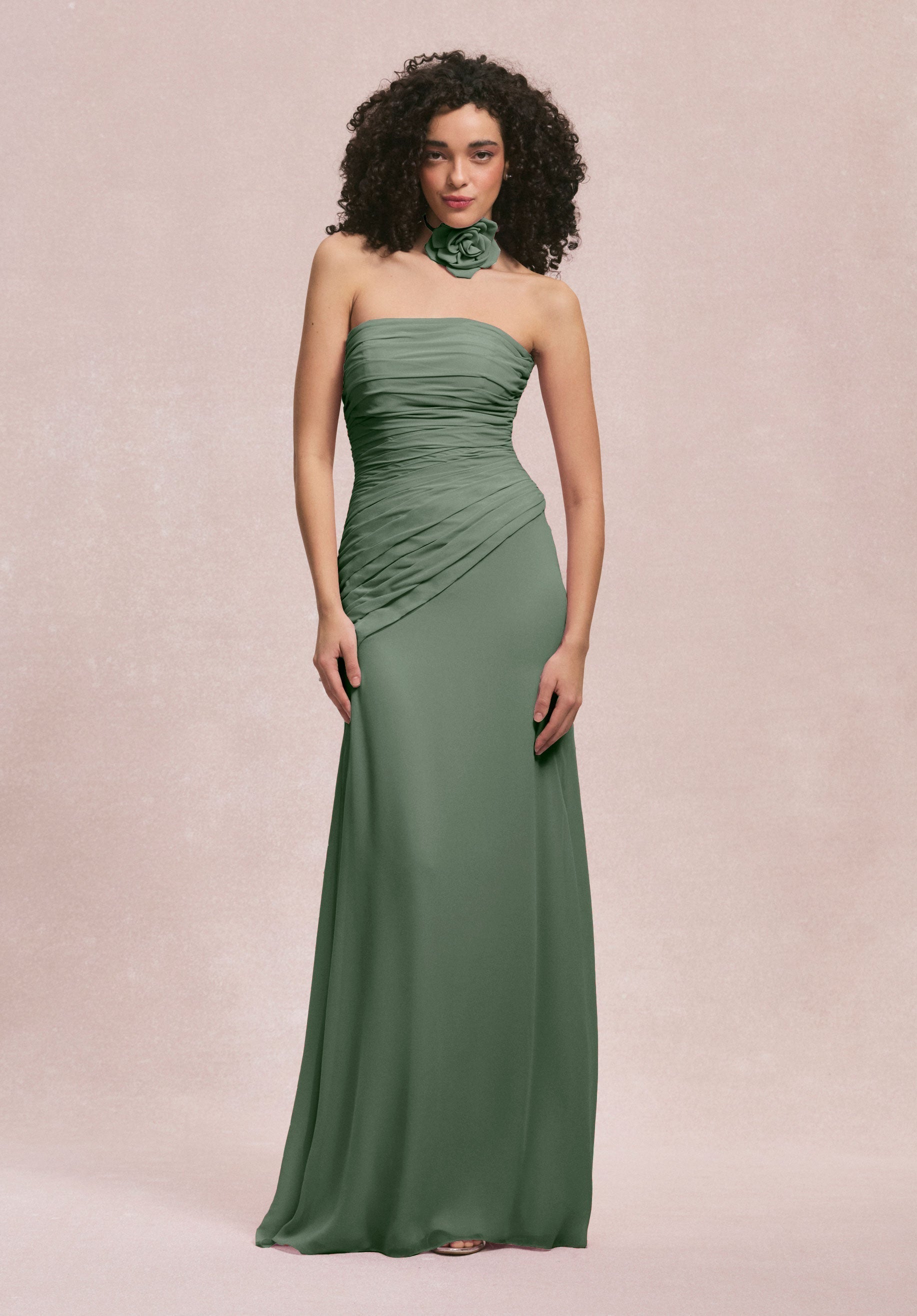 Formal Dresses Long Floral Formal Evening Dress MGNY Madeline Gardner New York 31255 Moss