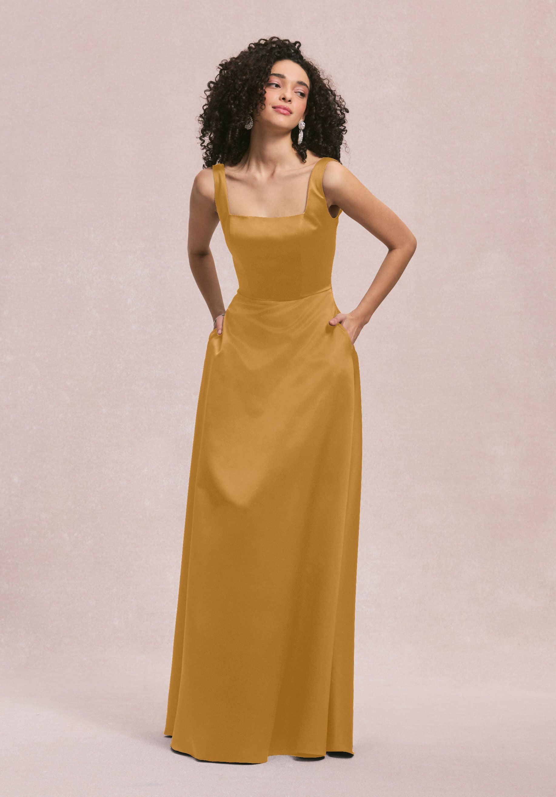 Formal Dresses A Line Formal Long Dress MGNY Madeline Gardner New York 31258 Saffron