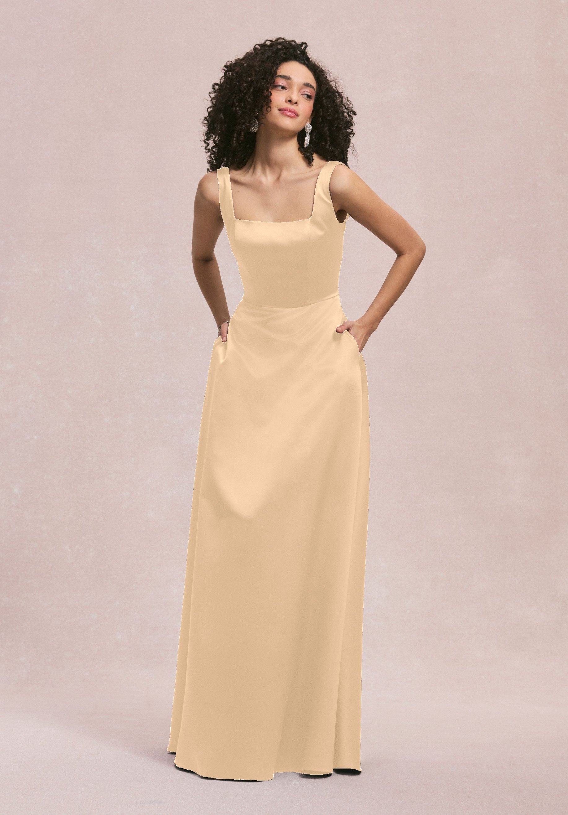 Formal Dresses Evening Long A Line Formal Dress MGNY Madeline Gardner New York 31258 Buttercream