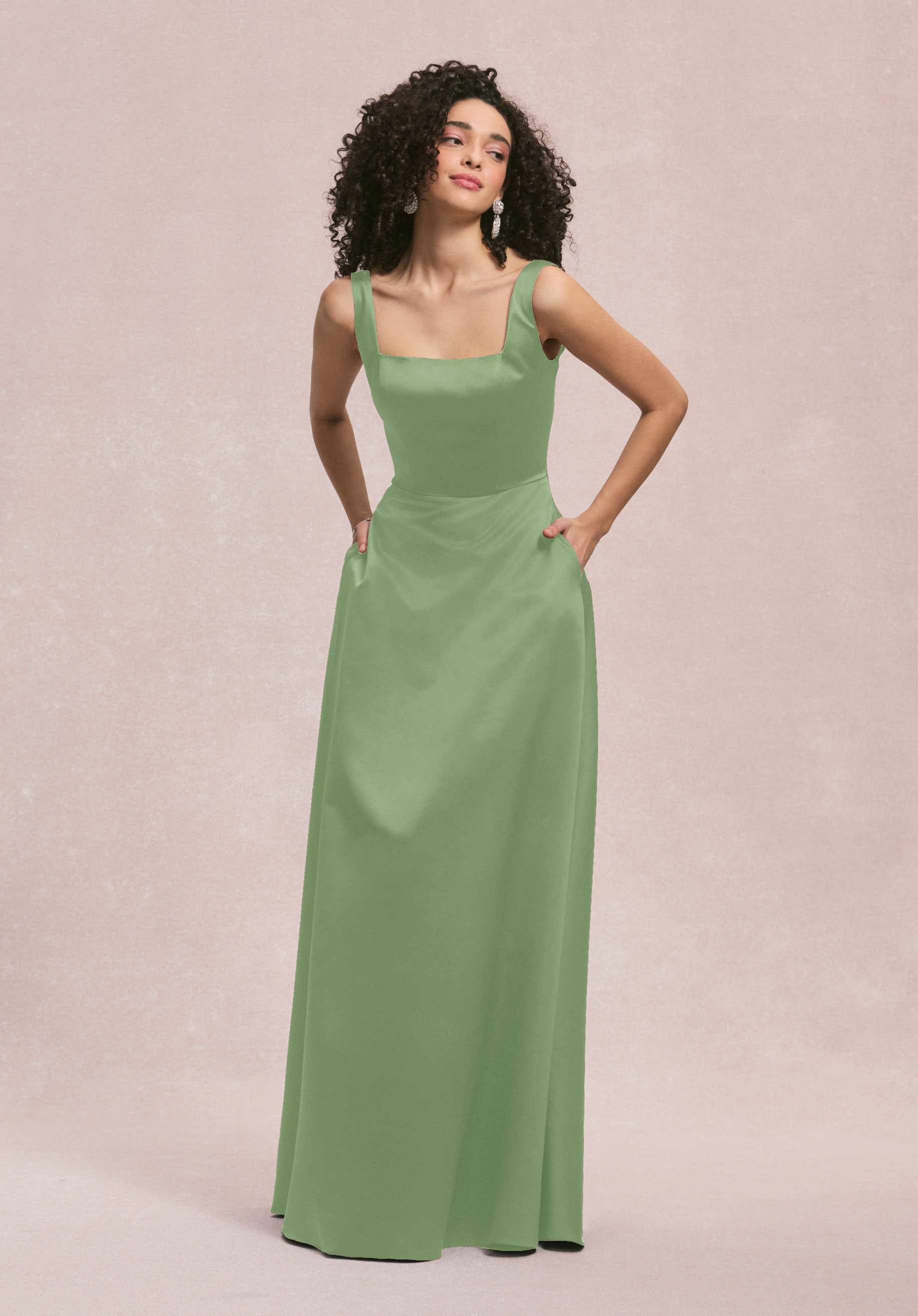 Formal Dresses A Line Formal Long Dress MGNY Madeline Gardner New York 31258 Sage
