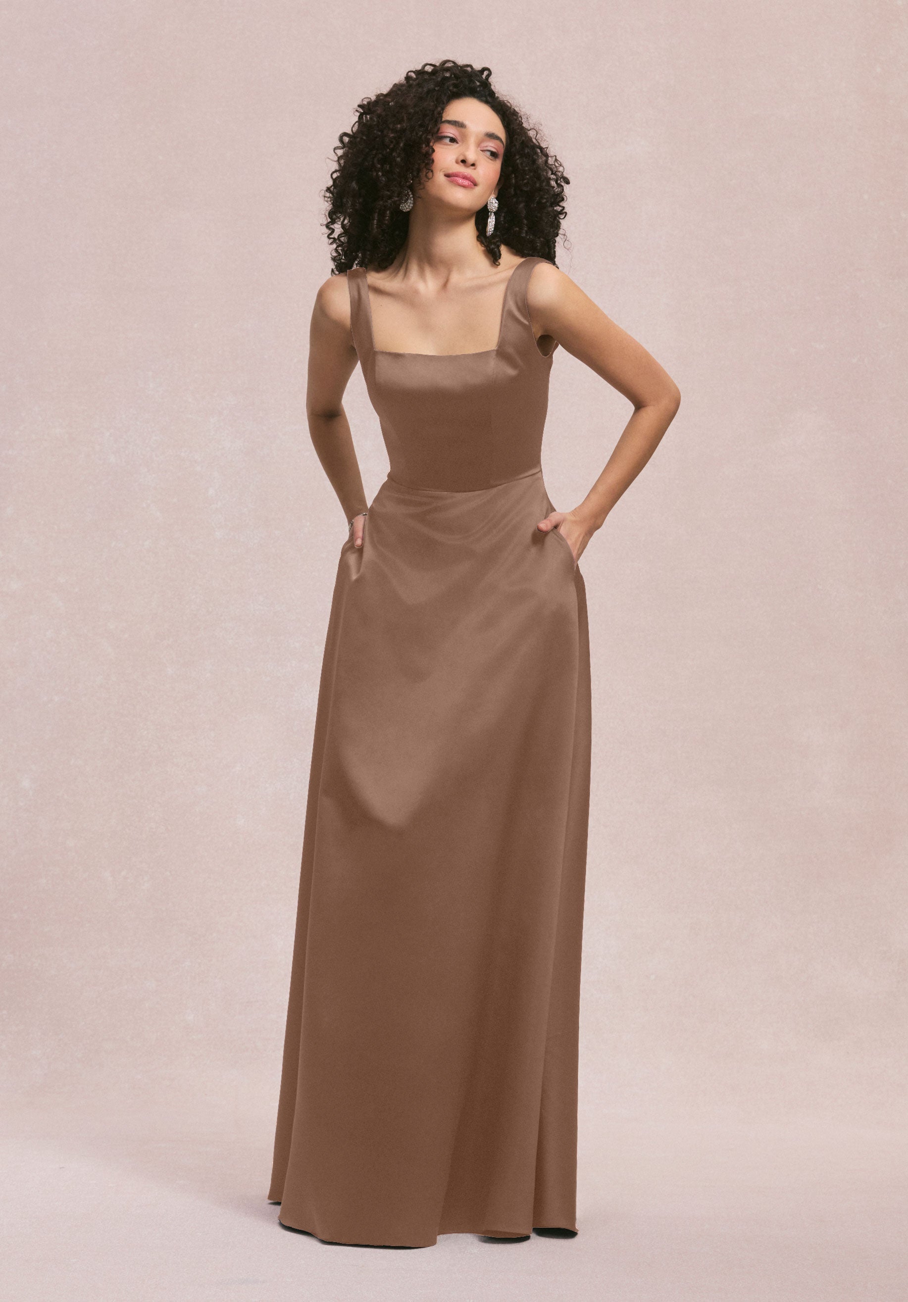 Formal Dresses Formal Evening Long A Line Dress MGNY Madeline Gardner New York 31258 Fawn