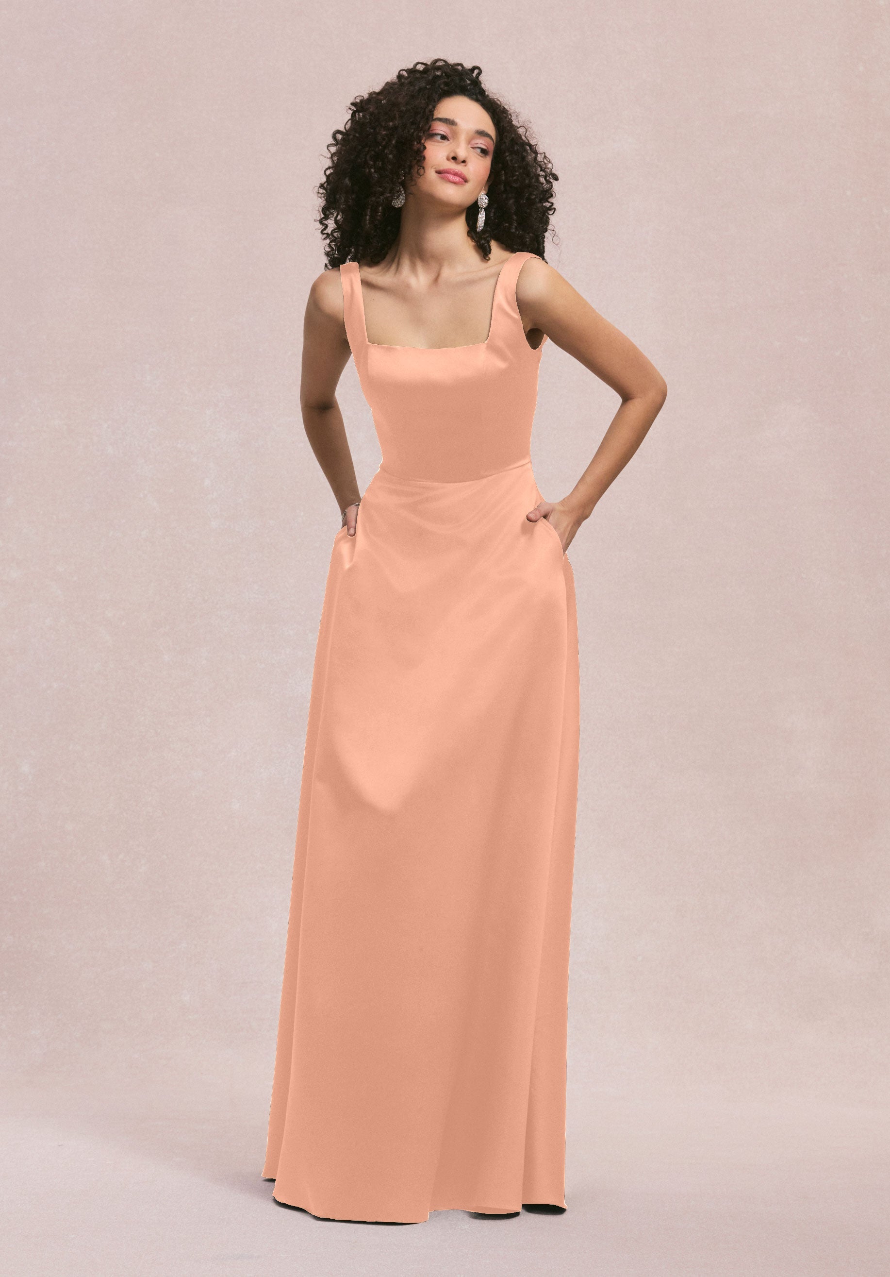 Formal Dresses Evening Long Formal A Line Dress MGNY Madeline Gardner New York 31258 Blush