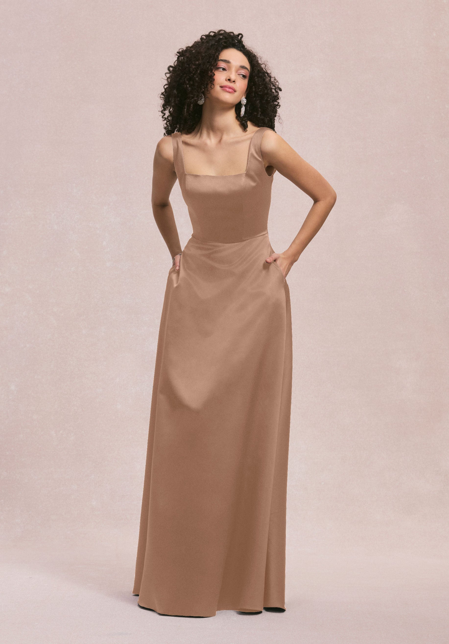 Formal Dresses Long A Line Evening Formal Dress MGNY Madeline Gardner New York 31258 Latte