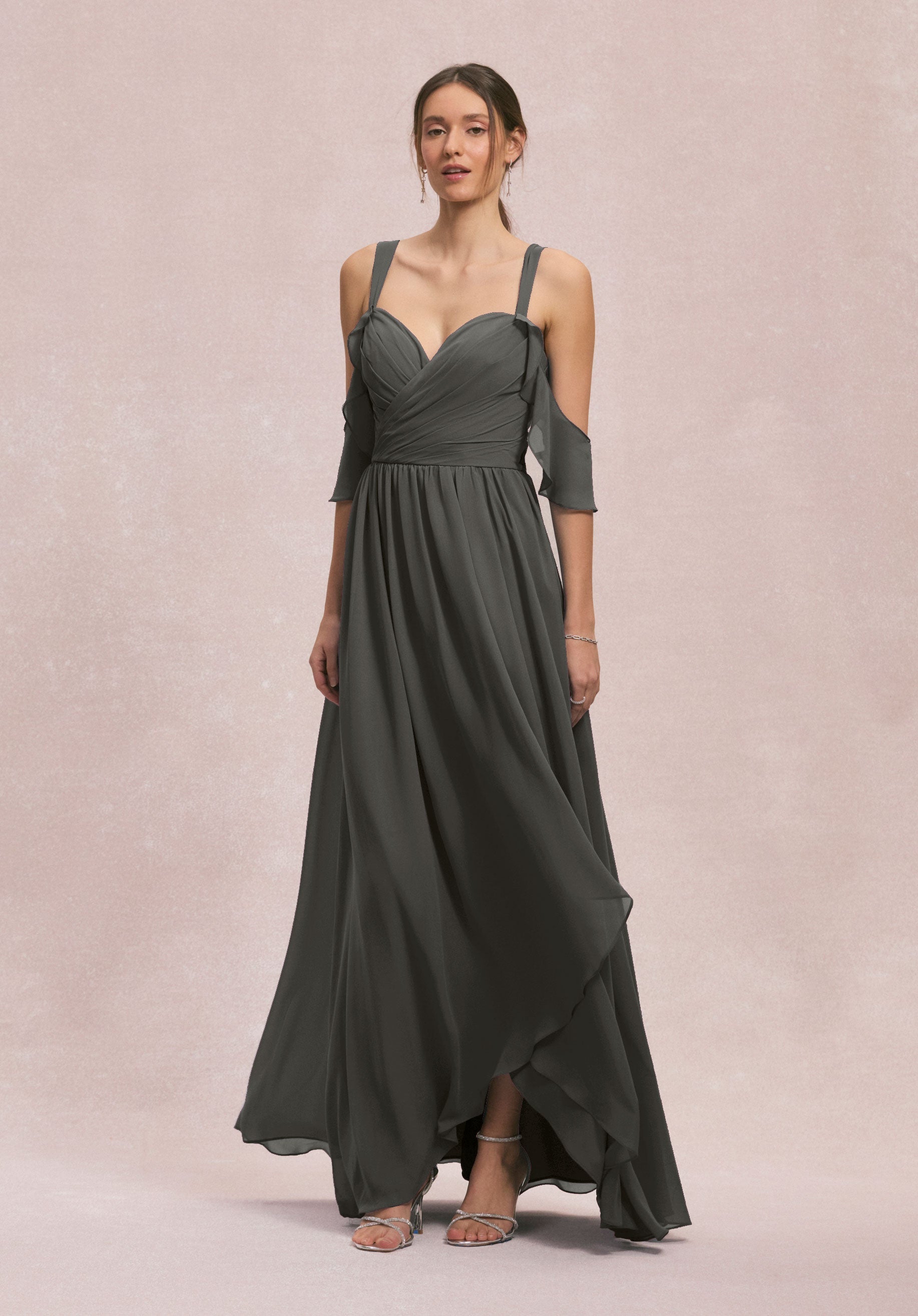 Prom Dresses Formal Long A Line Prom Dress Charcoal