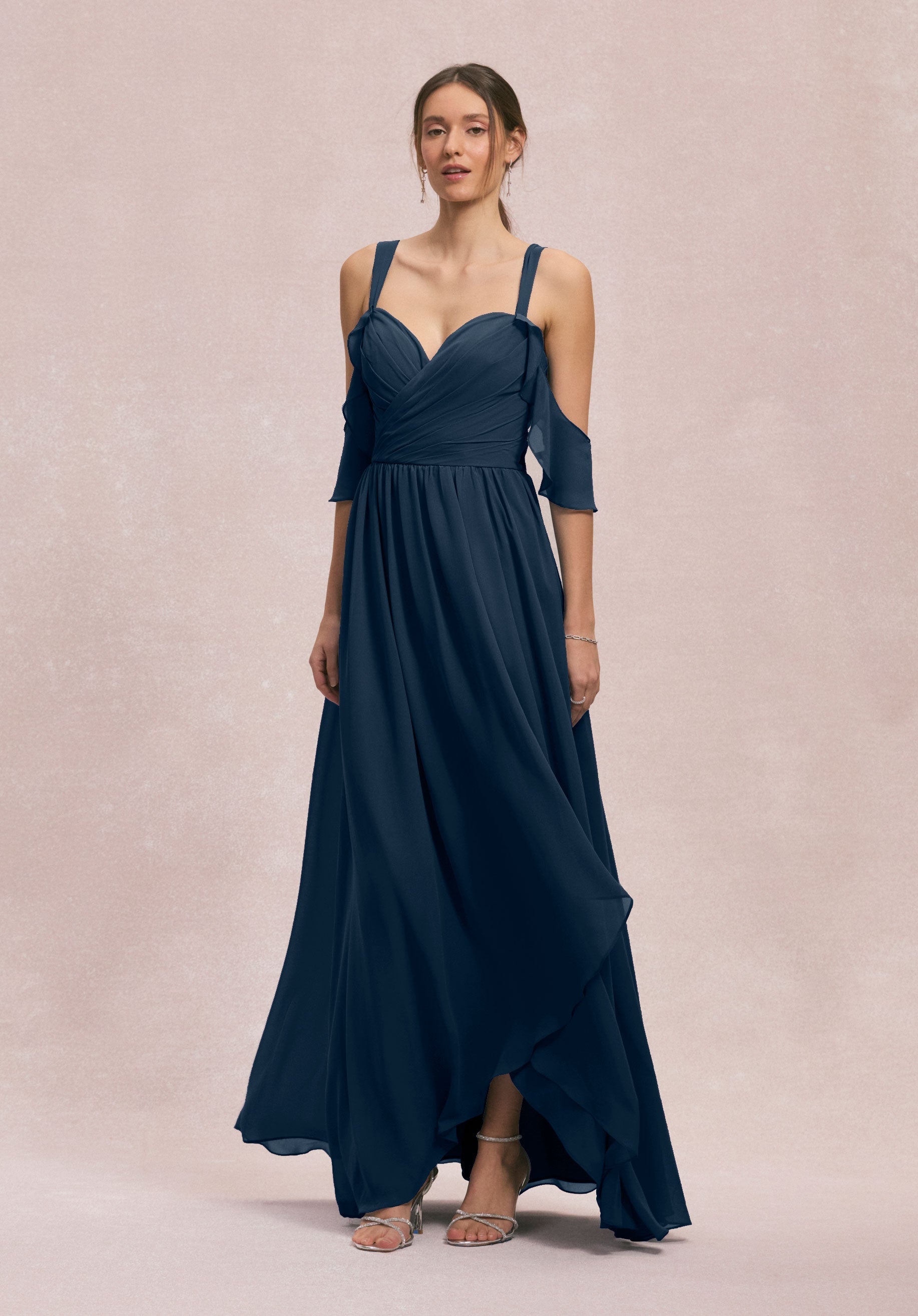 Prom Dresses Formal A Line Long Evening Prom Dress Navy