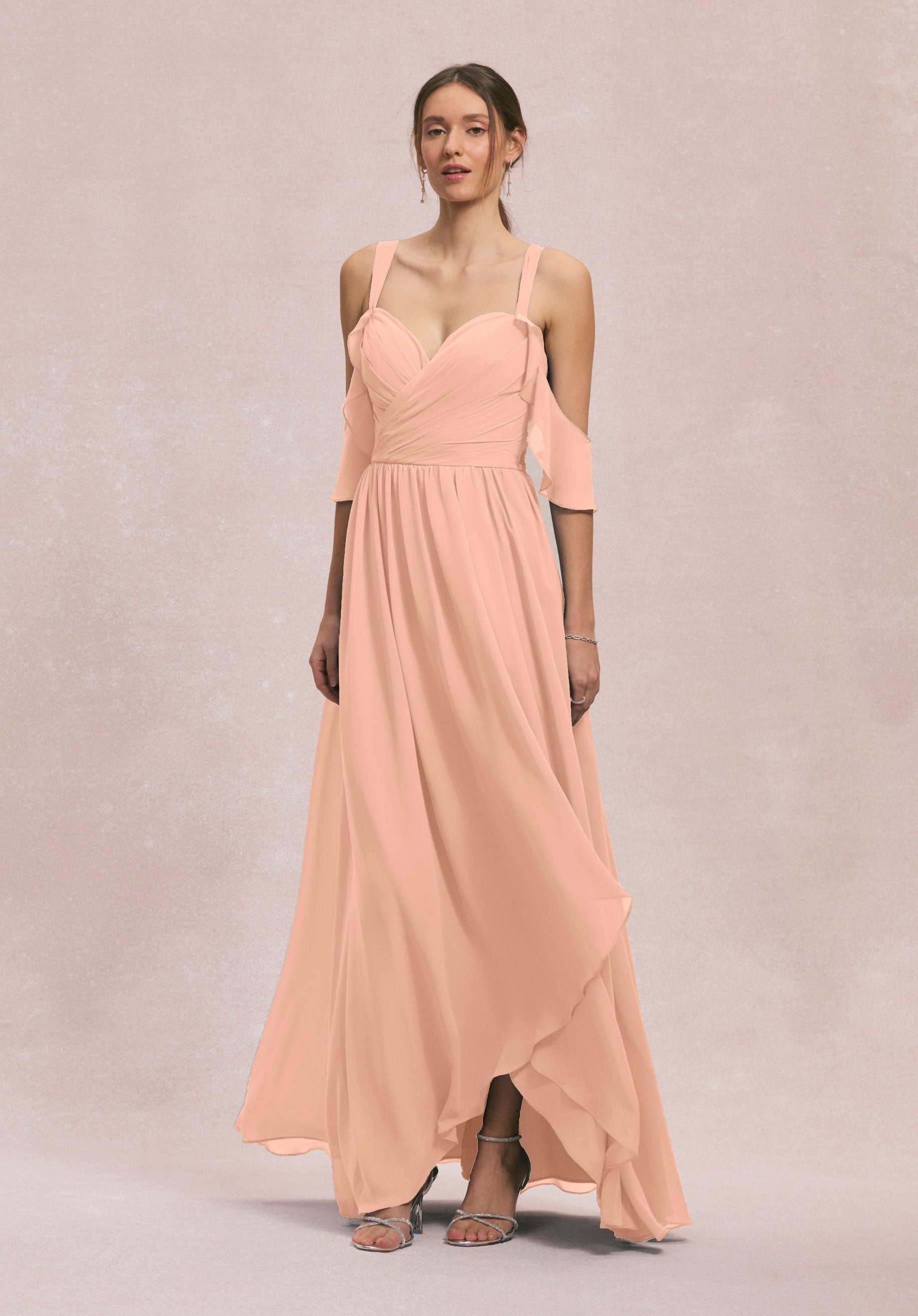 Prom Dresses Long Formal A line Evening Prom Dress Blush